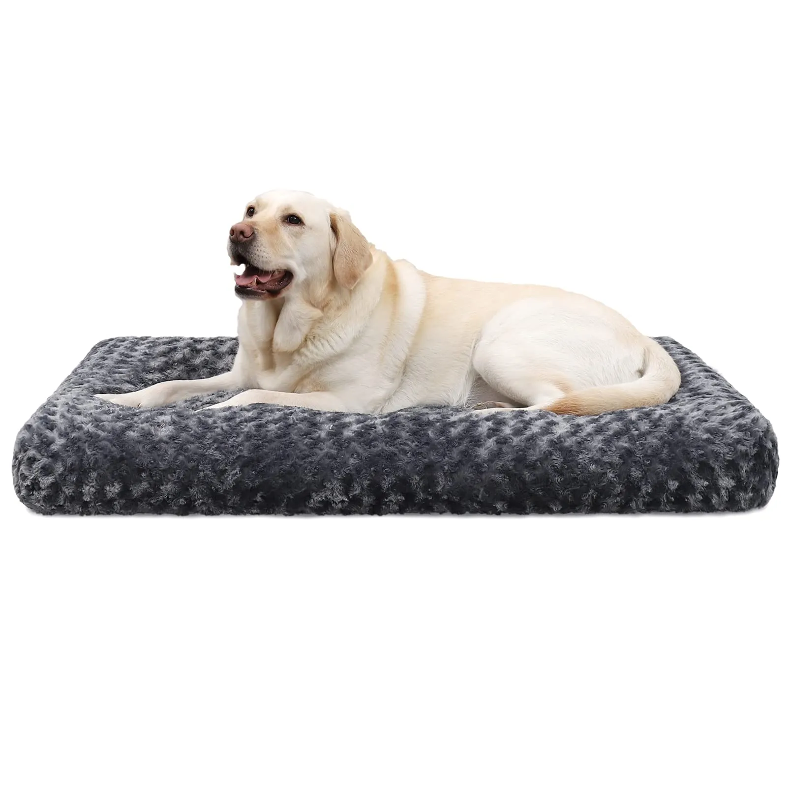 KSIIA Cuscino per Cani XL, 105x70cm, Base Antiscivolo, Lavabile in Lavatrice, Grigio scuro - immagine 1