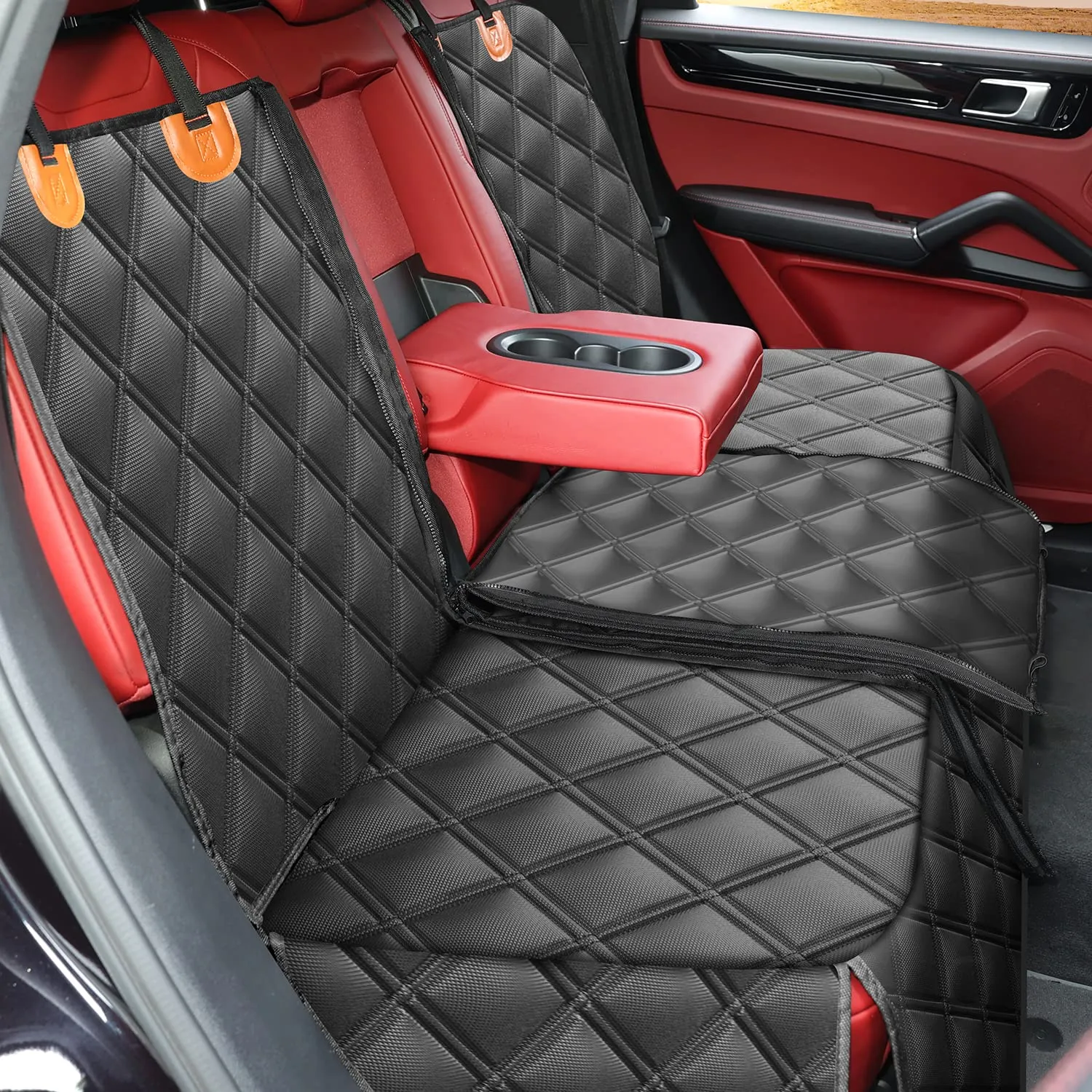 KYG Coprisedile Auto per Cani Staccabile, Antiscivolo e Antigraffio per Sedili Posteriori, Auto, SUV, Camion, 135x58x45 cm - immagine 2