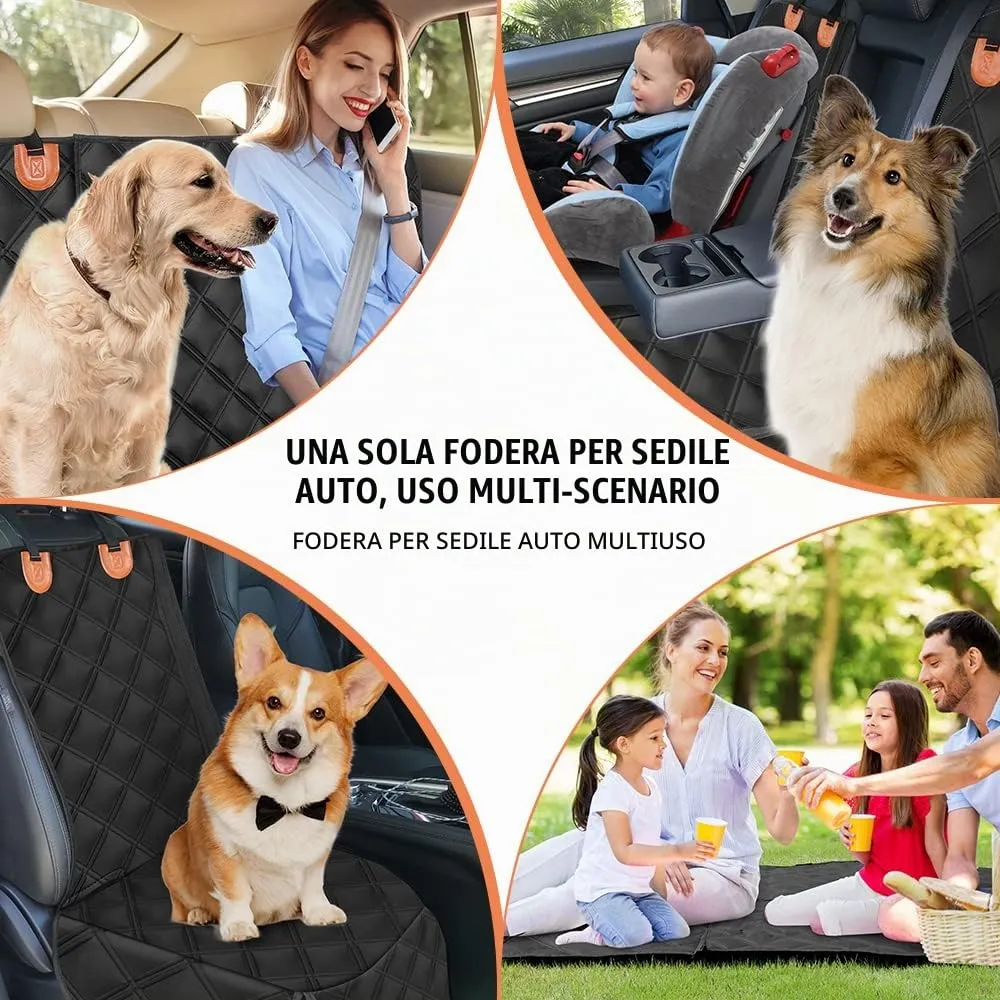 KYG Coprisedile Auto per Cani Staccabile, Antiscivolo e Antigraffio per Sedili Posteriori, Auto, SUV, Camion, 135x58x45 cm - immagine 7