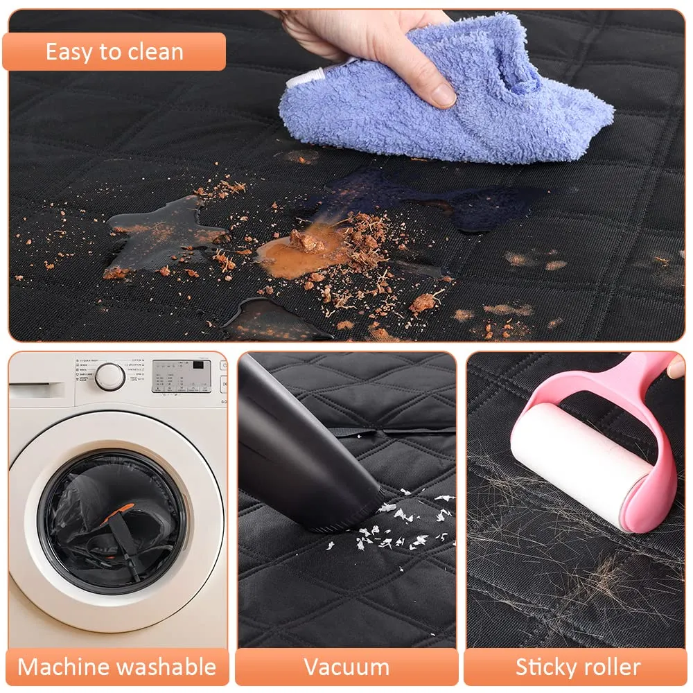 KYG Coprisedile Auto per Cani Staccabile, Antiscivolo e Antigraffio per Sedili Posteriori, Auto, SUV, Camion, 135x58x45 cm - immagine 9