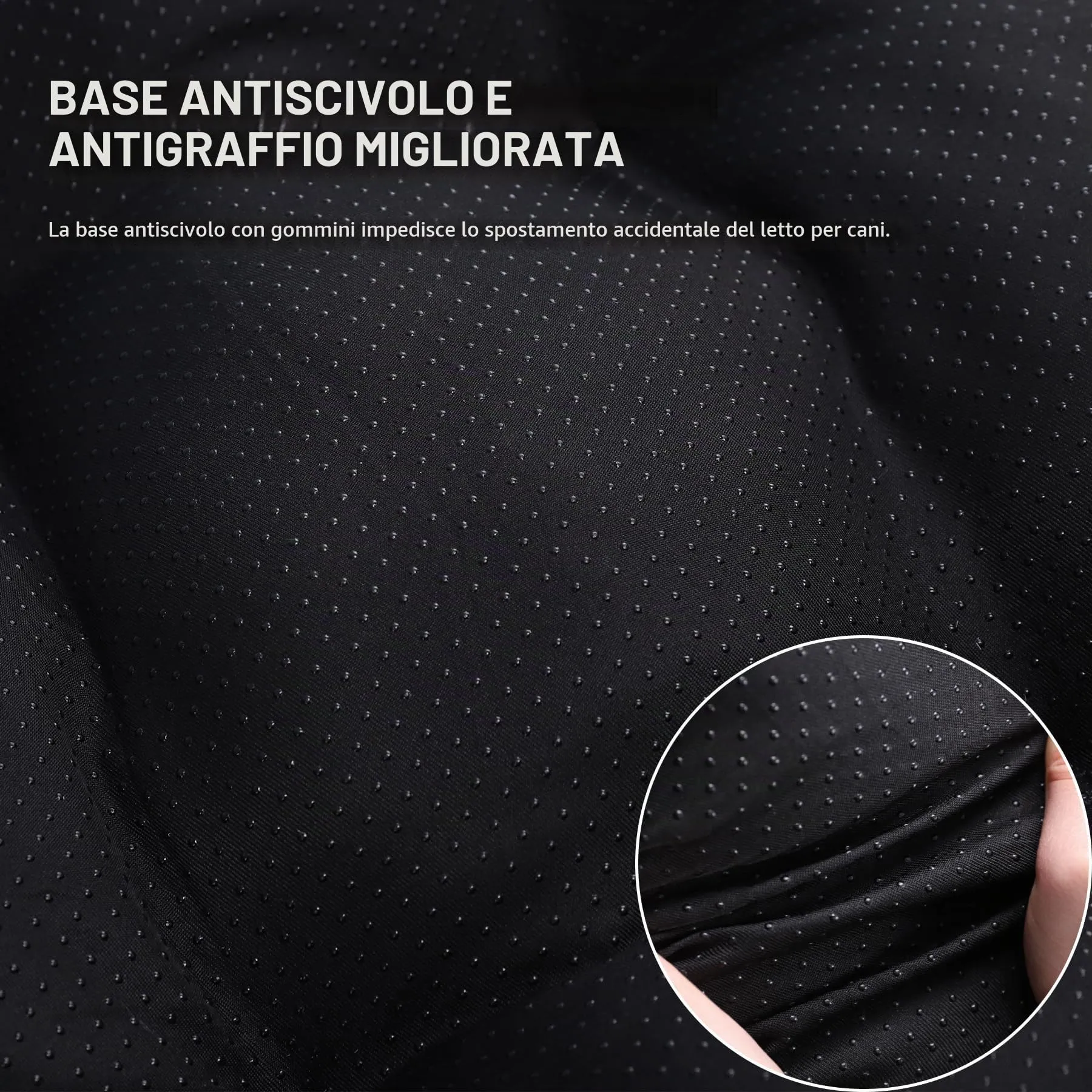 KSIIA Cuccia per Cani, Peluche Lavabile con Base Antiscivolo, 105 x 70 cm, Beige - immagine 6