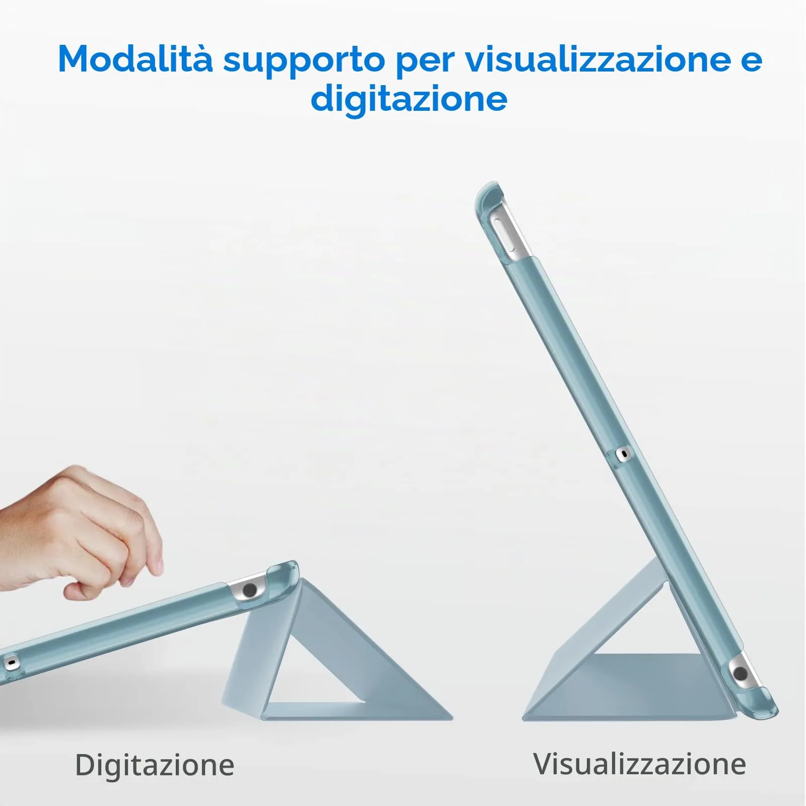 JETech Custodia per iPad 9ª/8ª/7ª Gen 10,2", Azzurro - immagine 5