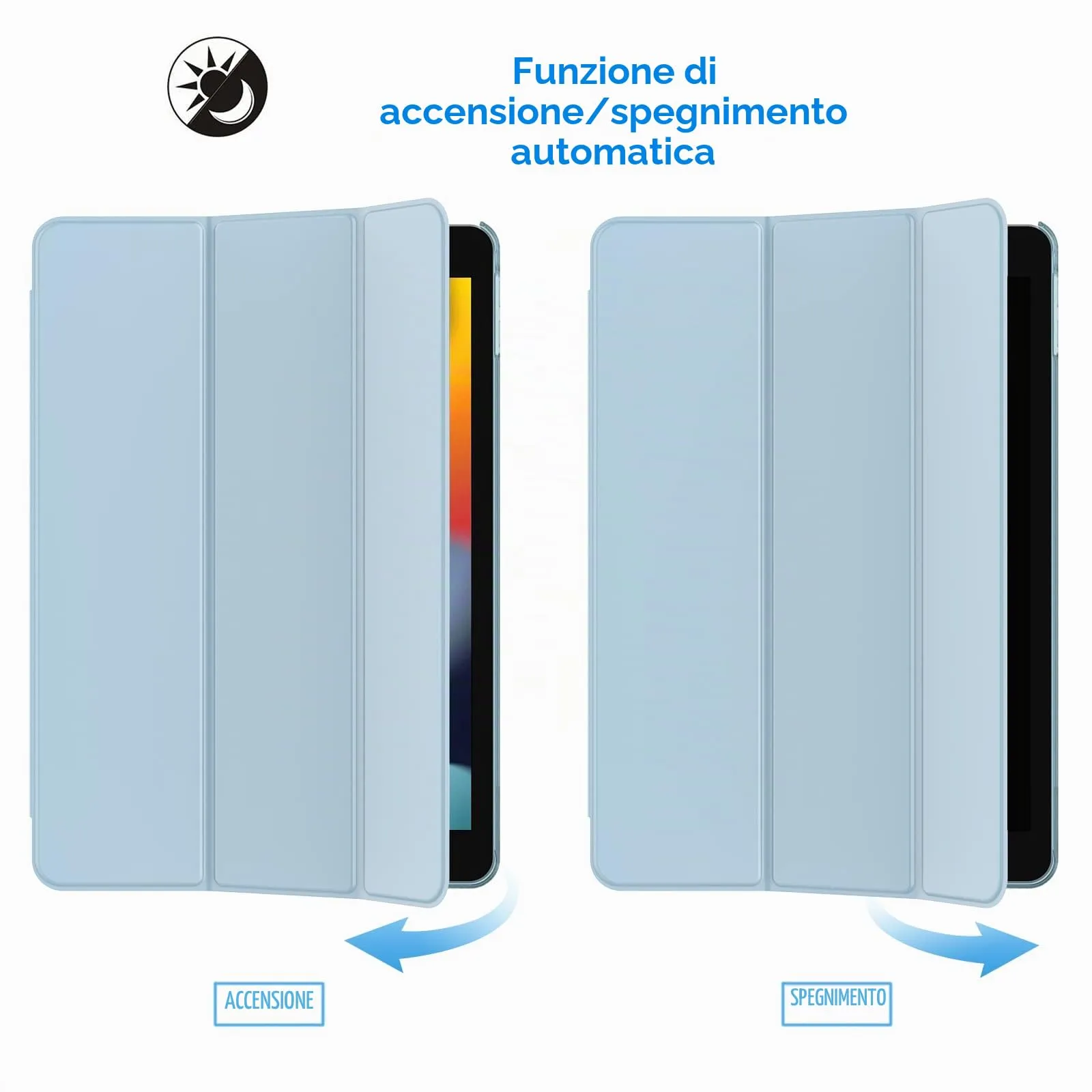 JETech Custodia per iPad 9ª/8ª/7ª Gen 10,2", Azzurro - immagine 6