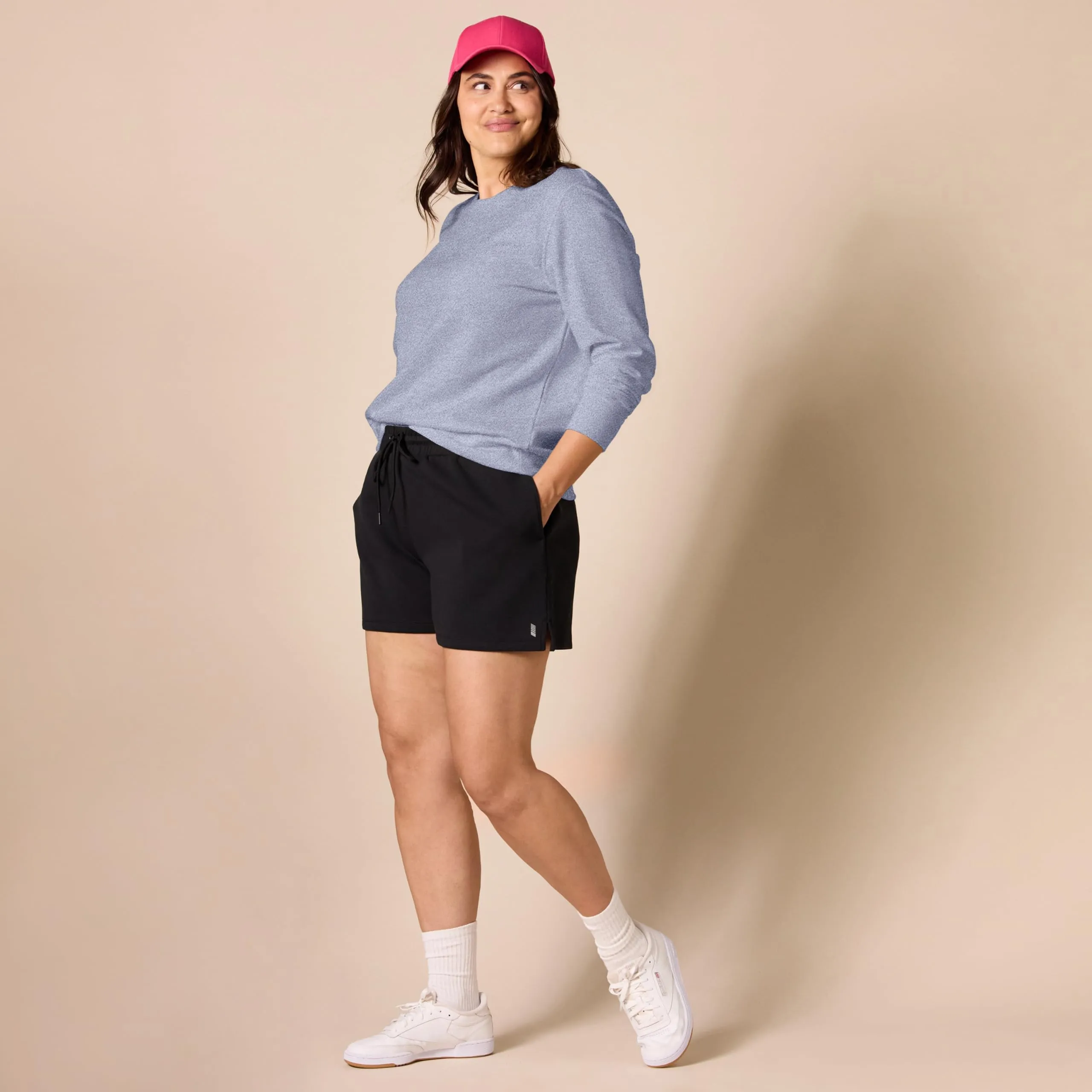 Amazon Essentials Felpa girocollo da donna in pile di spugna francese, blu indaco, L - immagine 7