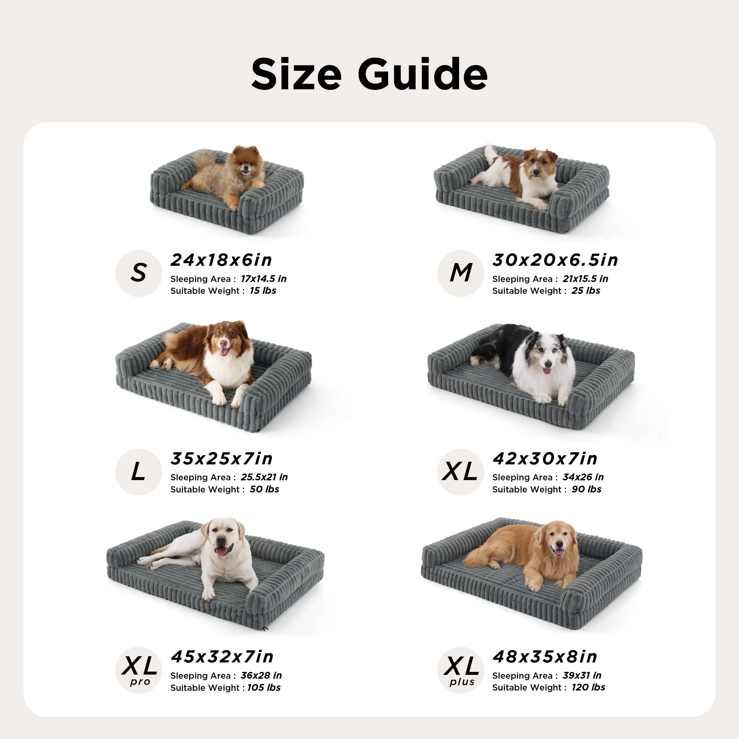 Bedsure ComfyFleece Letto ortopedico per cani in memory foam, XL, Avorio - immagine 7