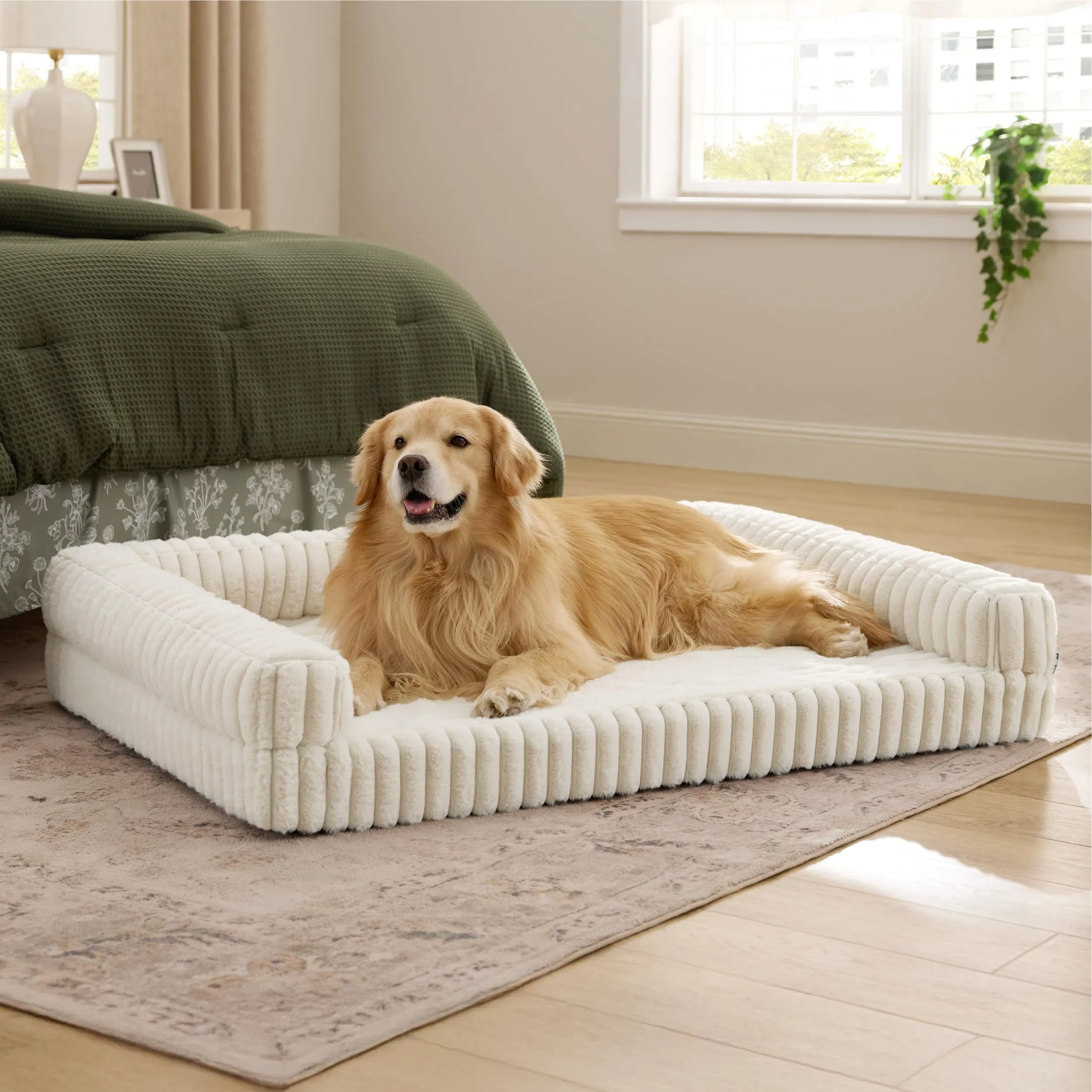 Bedsure Cuccia Ortopedica Lavabile per Cani, 122x89cm, Crema - immagine 8