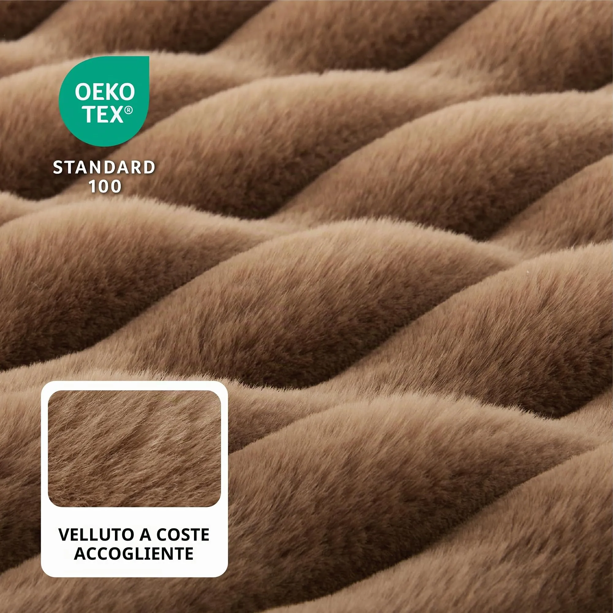 Bedsure Cuccia Ortopedica per Cani, 122x89cm, Marrone cammello - immagine 2