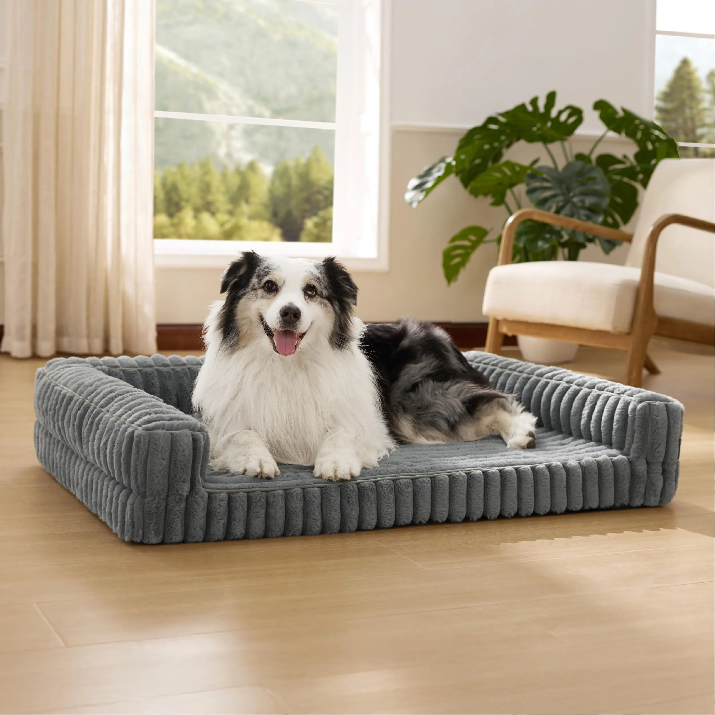 Bedsure Cuccia Ortopedica Lavabile per Cani, 106x76cm, Grigio caldo - immagine 8