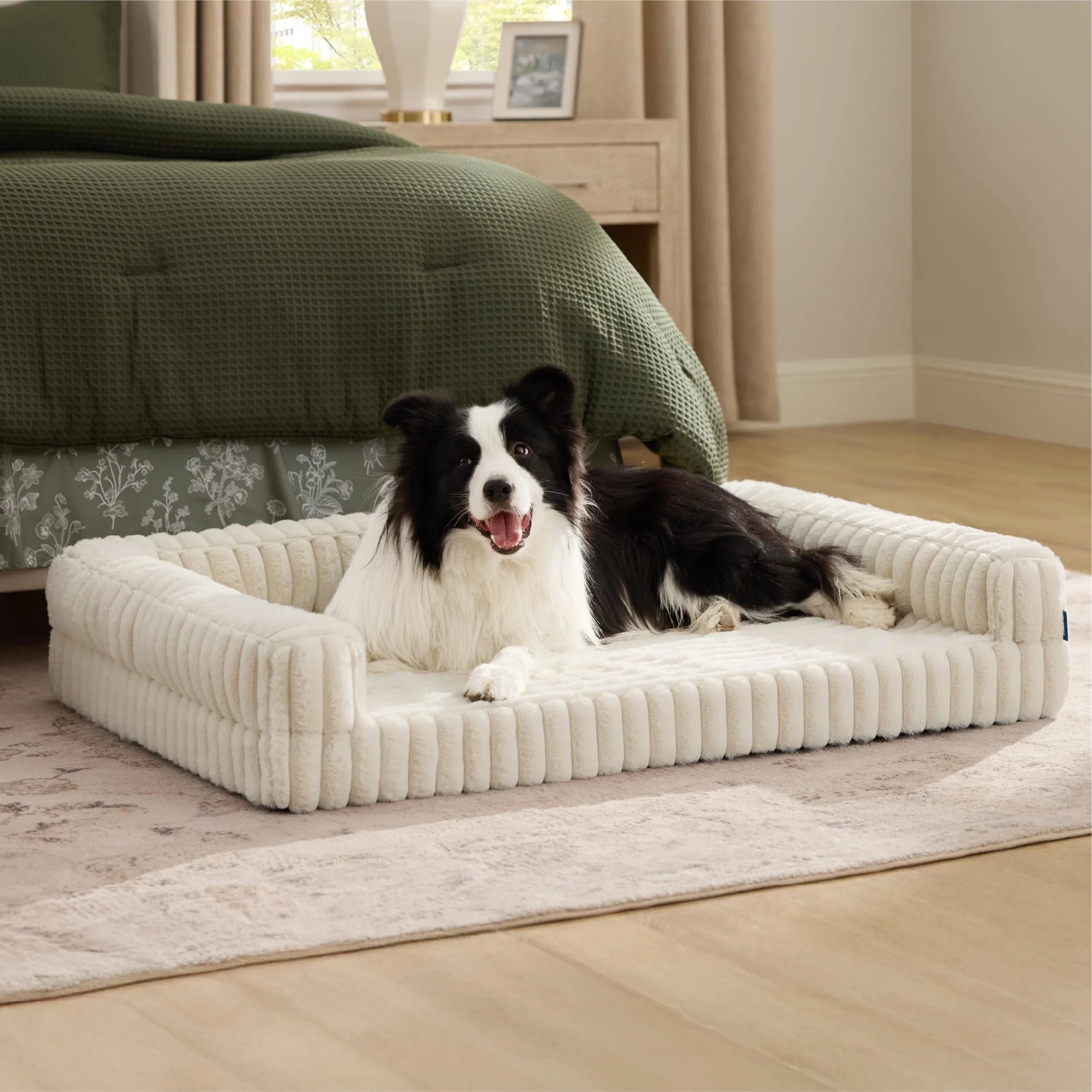 Bedsure Cuccia Ortopedica Lavabile per Cani, 89x64cm, Crema - immagine 8