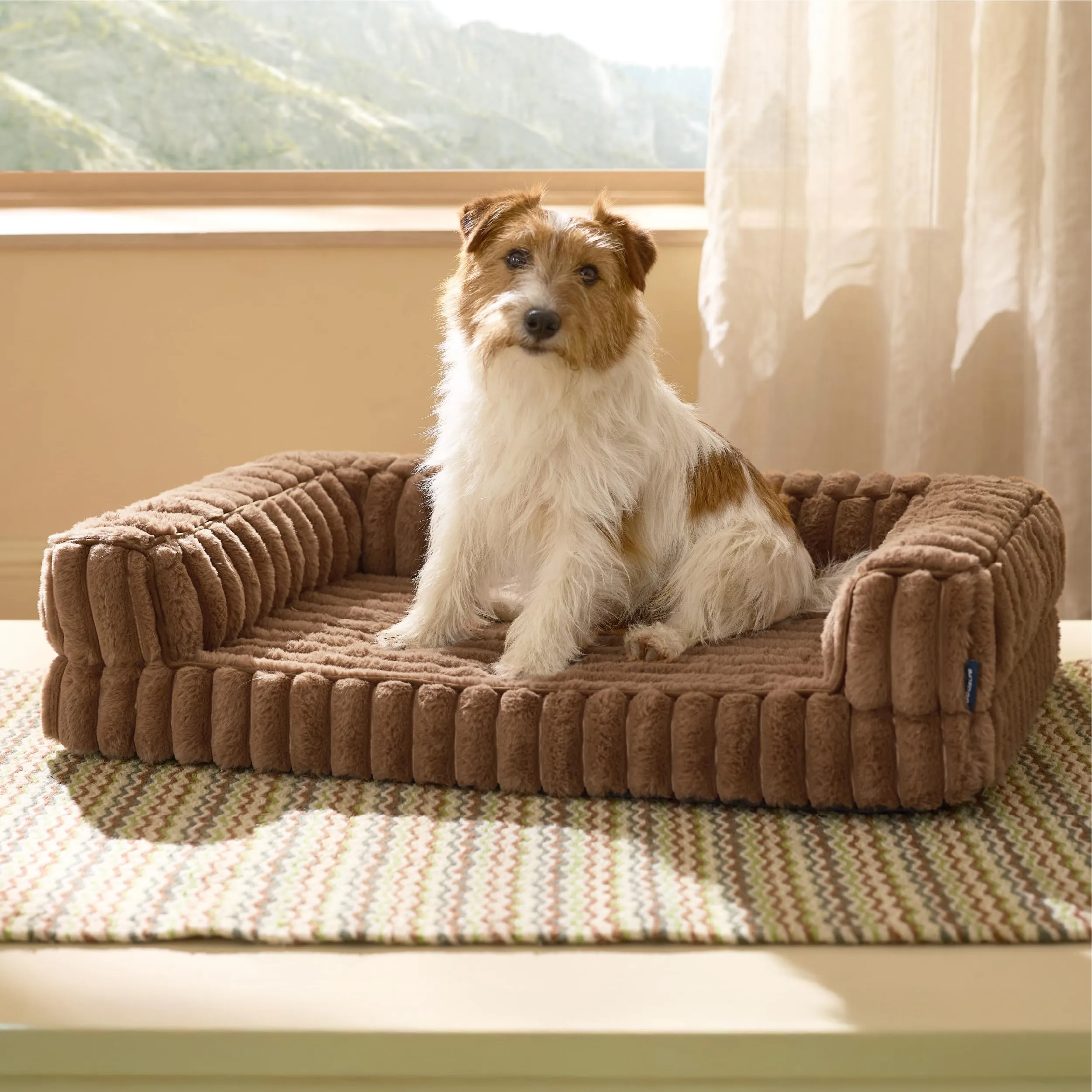 Bedsure Cuccia Ortopedica per Cani, 76x51cm, Marrone cammello - immagine 1