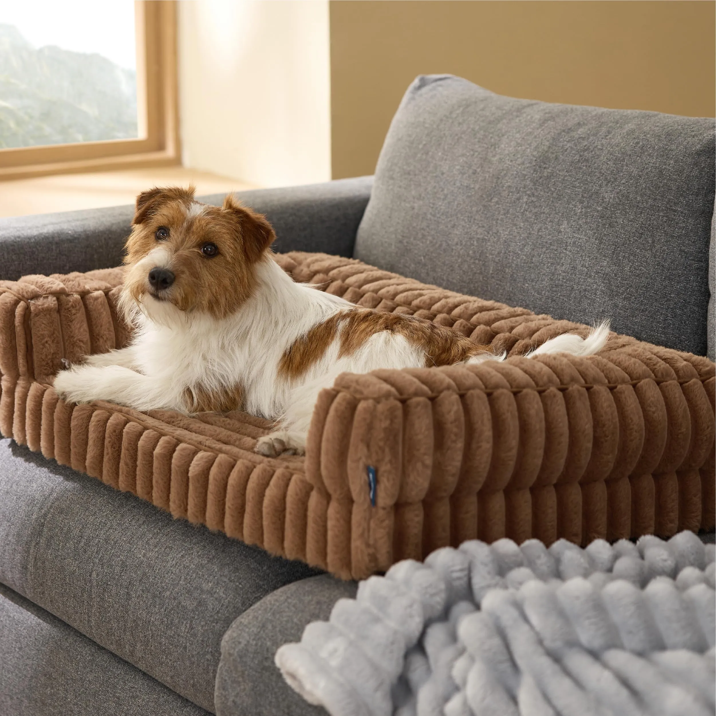 Bedsure Cuccia Ortopedica per Cani, 76x51cm, Marrone cammello - immagine 8