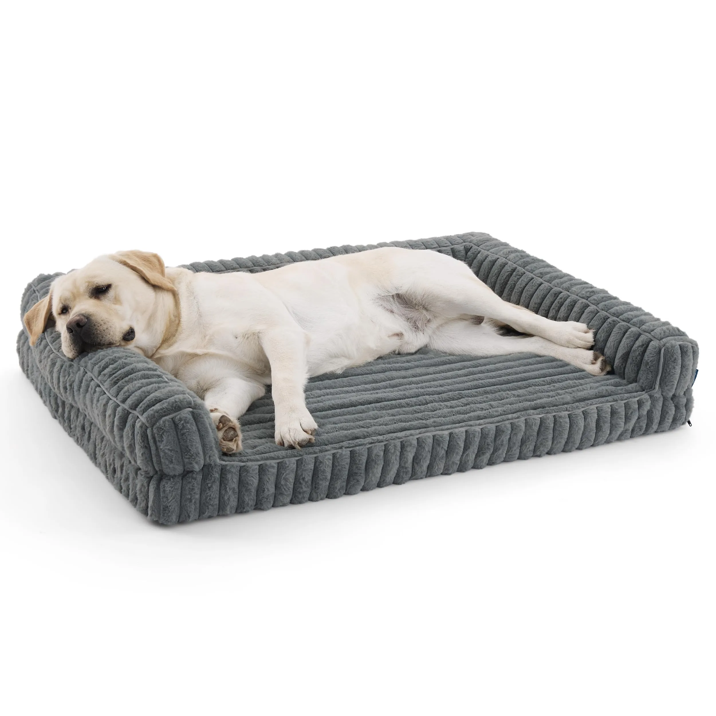 Bedsure Cuccia Ortopedica Lavabile per Cani Grande, 114x81cm, Grigio caldo - immagine 1