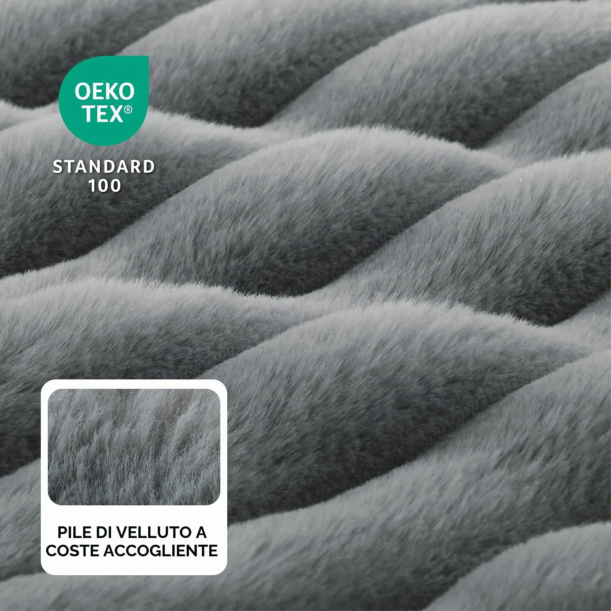 Bedsure Cuccia Ortopedica Lavabile per Cani Grande, 114x81cm, Grigio caldo - immagine 2