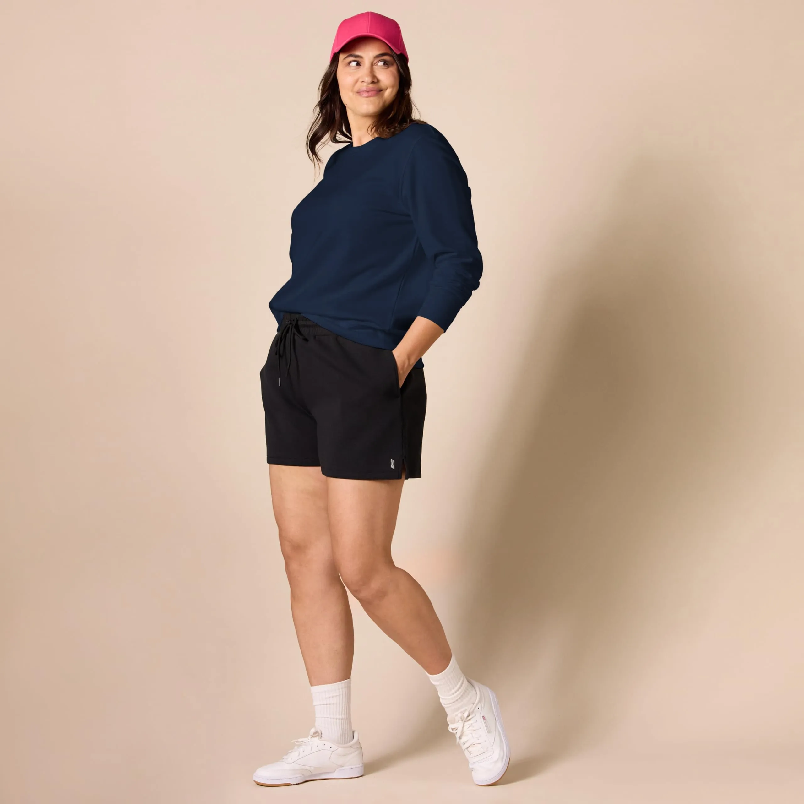 Amazon Essentials Felpa in Pile Girocollo Donna, Blu Marino, XS - immagine 7