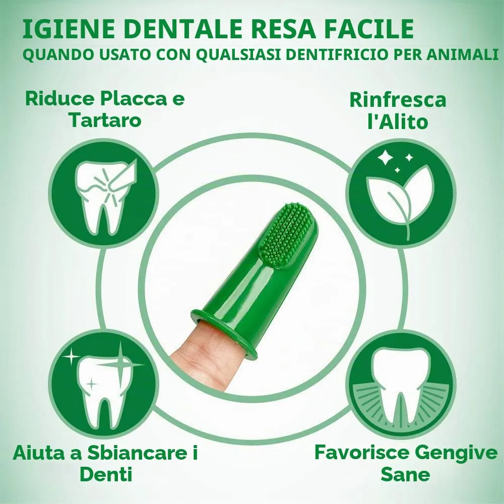 Vet's Best Spazzolini da Dito in Silicone per Cani e Cuccioli, 5 Pezzi - immagine 4