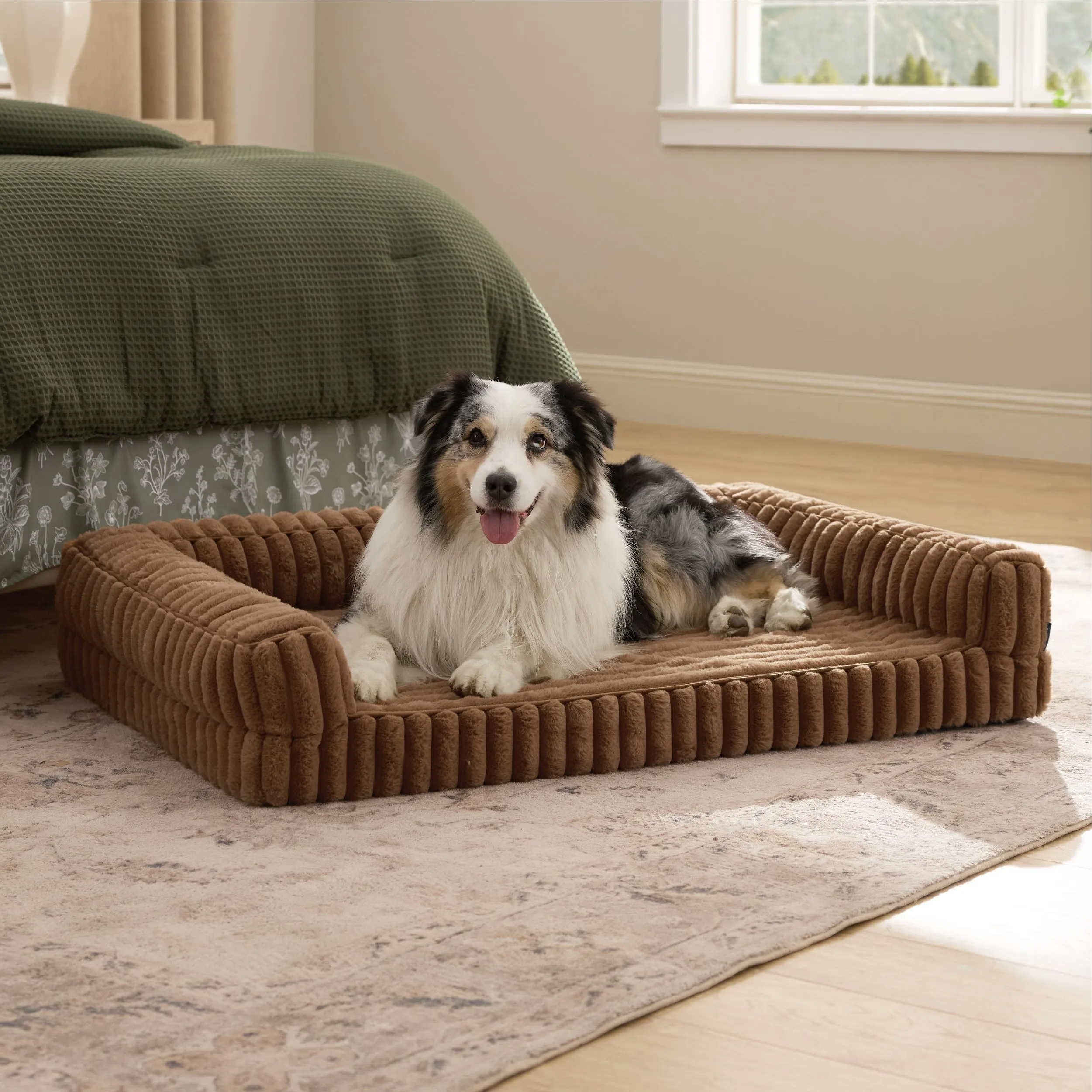 Bedsure Cuccia Ortopedica per Cani, 106x76cm, Marrone cammello - immagine 8