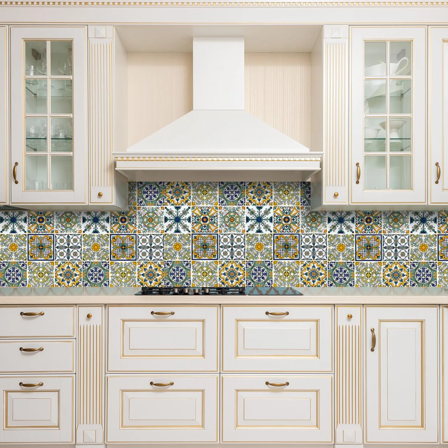 RE-COVERTILES Adesivi Piastrelle in PVC per Cucina e Bagno, 24 Pz 10x10 cm, PS00078 - immagine 3