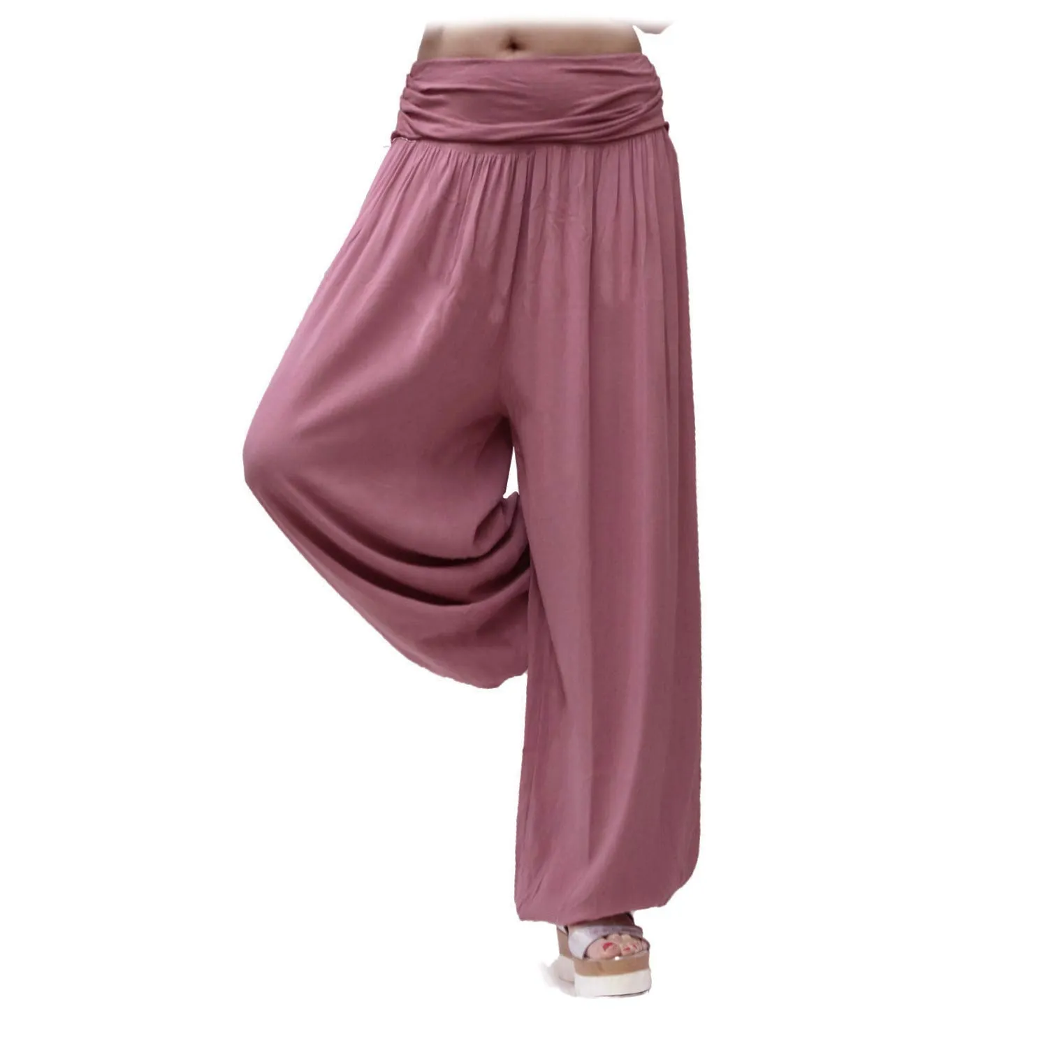GLAMEXX24 Pantaloni Harem Donna Casual per Yoga con Tasche, Leggeri per Jogging, Danza e Pilates - immagine 4