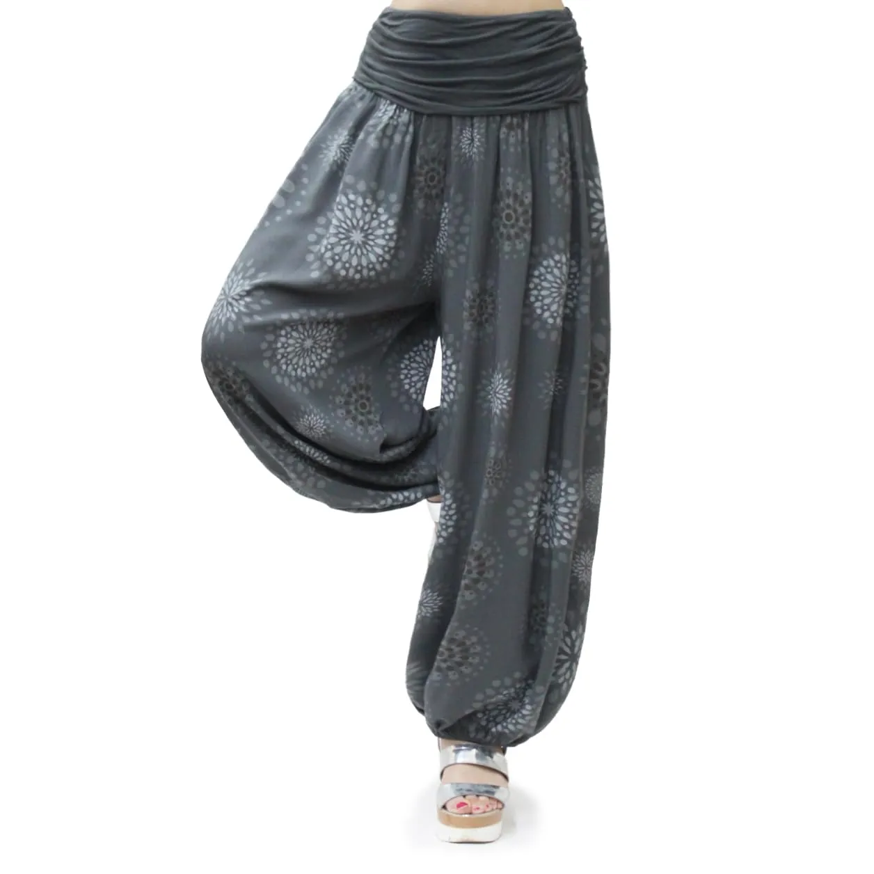 GLAMEXX24 Pantaloni Harem Donna Larga Casual Yoga con Tasche Estivi Sportivi per Jogging, Danza, Pilates - immagine 2