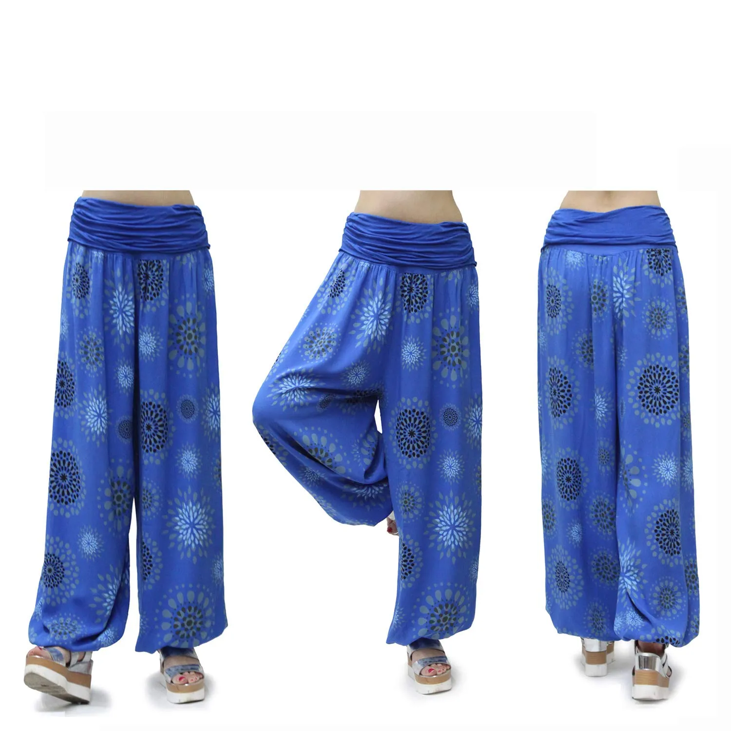 GLAMEXX24 Pantaloni Harem Donna Casual per Yoga, Danza e Pilates con Tasche - immagine 8