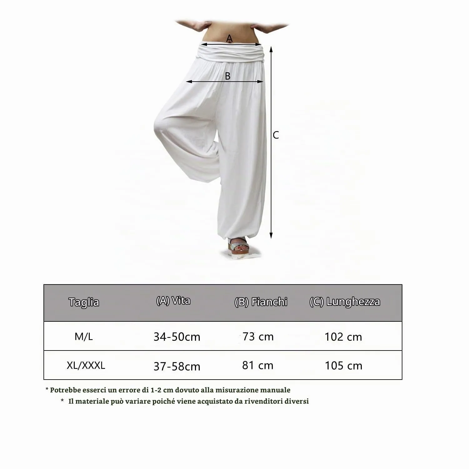 GLAMEXX24 Pantaloni Harem Donna Casual con Tasche per Yoga, Danza e Pilates - immagine 6