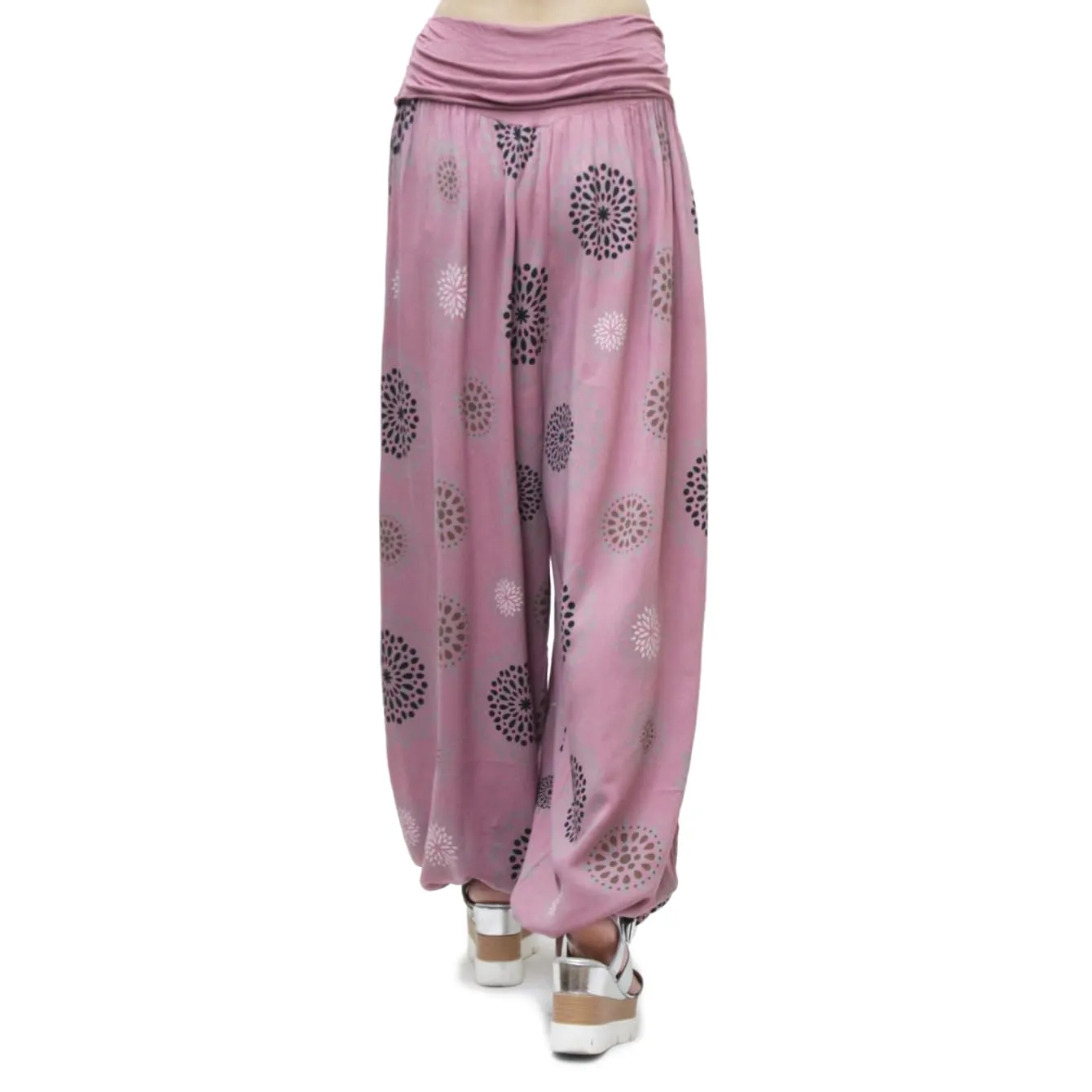 GLAMEXX24 Pantaloni Harem Donna Larga Casual per Yoga con Tasche - immagine 5