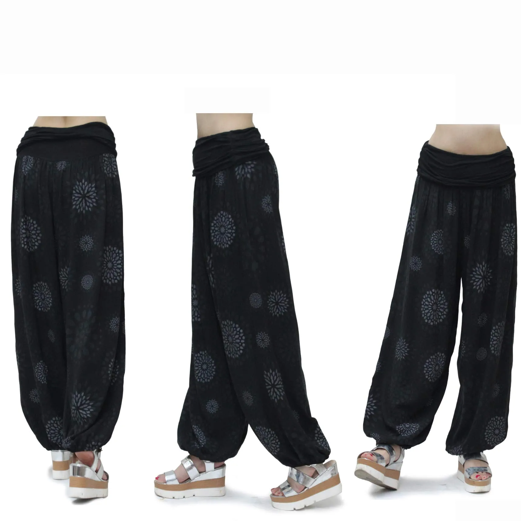 GLAMEXX24 Pantaloni Harem Donna, Pantaloni Yoga Casual con Tasche, Sportivi Leggeri per Jogging, Danza e Pilates - immagine 8