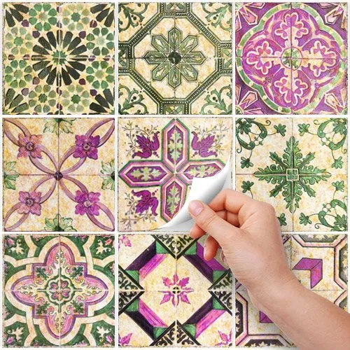 RE-COVERTILES Adesivi Piastrelle in PVC per Cucina e Bagno, 10 Pz 20x20 cm, PS00061 - immagine 5
