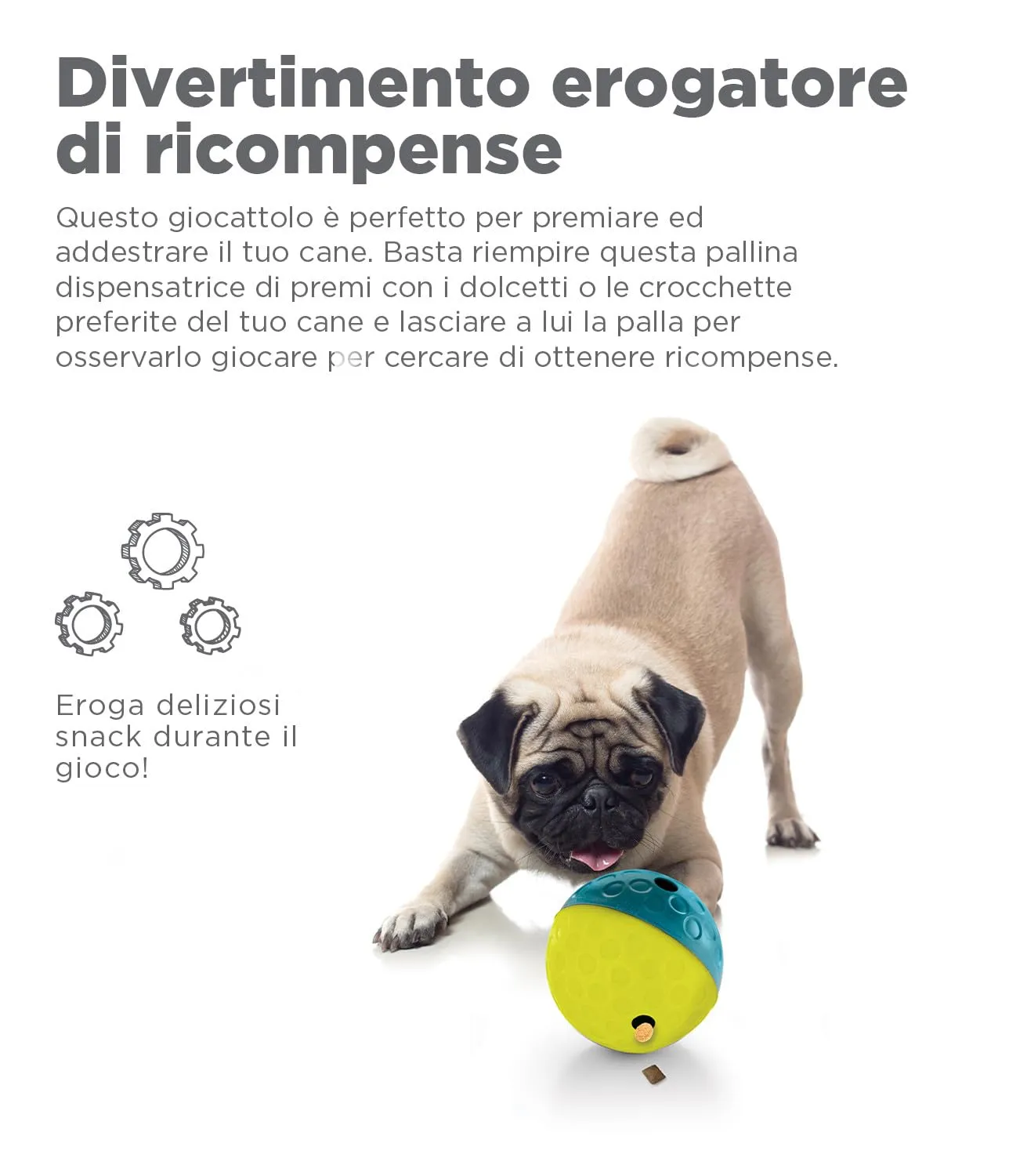 Outward Hound Nina Ottosson Treat Tumble Gioco Rompicapo Interattivo per Cani, Blu, Small - immagine 3
