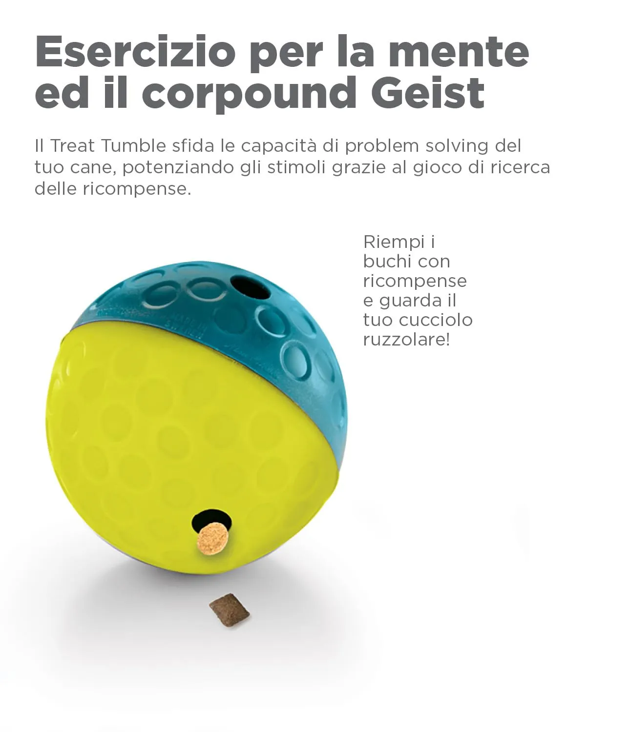 Outward Hound Nina Ottosson Treat Tumble Gioco Rompicapo Interattivo per Cani, Blu, Small - immagine 4