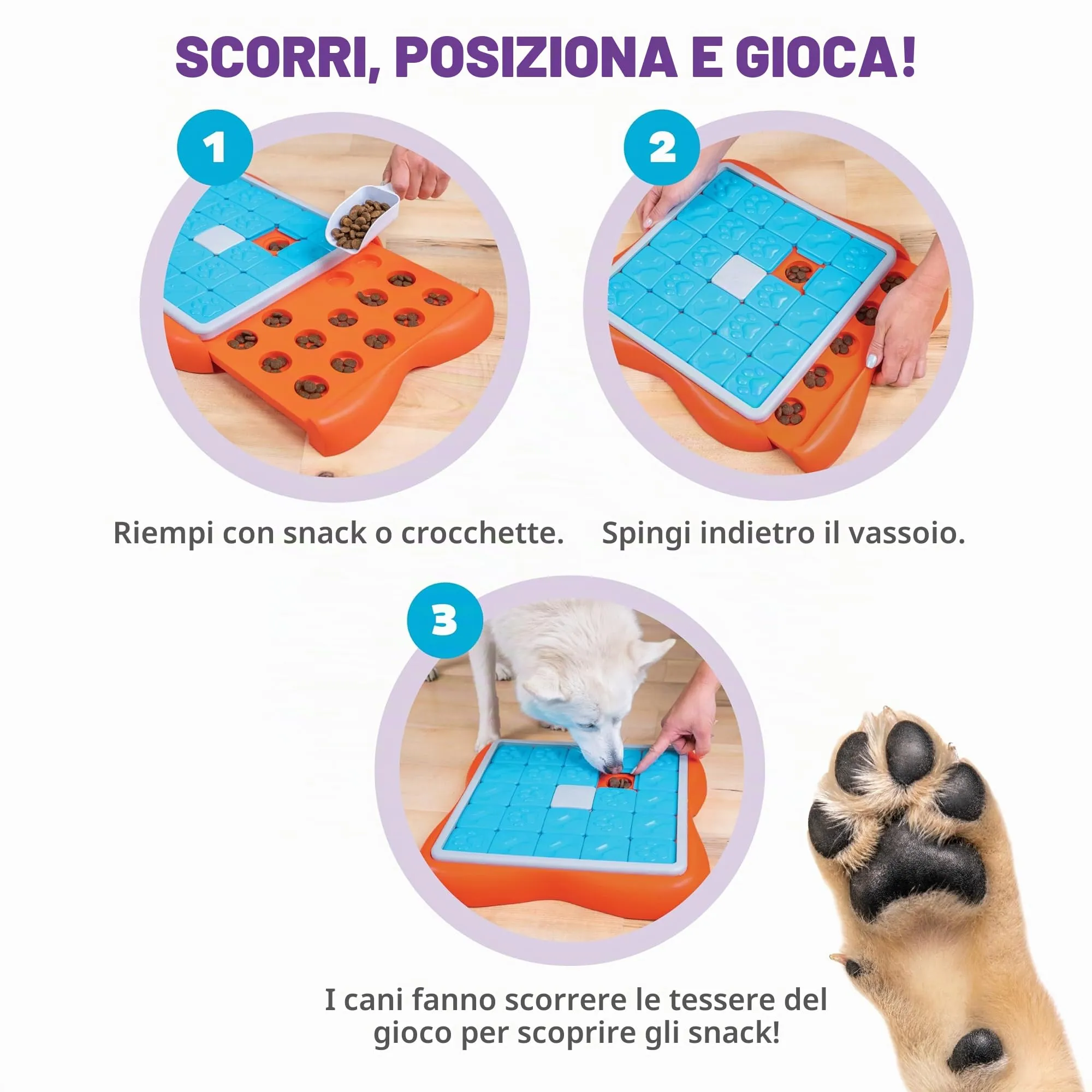 Outward Hound Nina Ottosson Challenge Slider - Gioco Rompicapo Interattivo per Cani, Livello 3 (Avanzato) - immagine 3