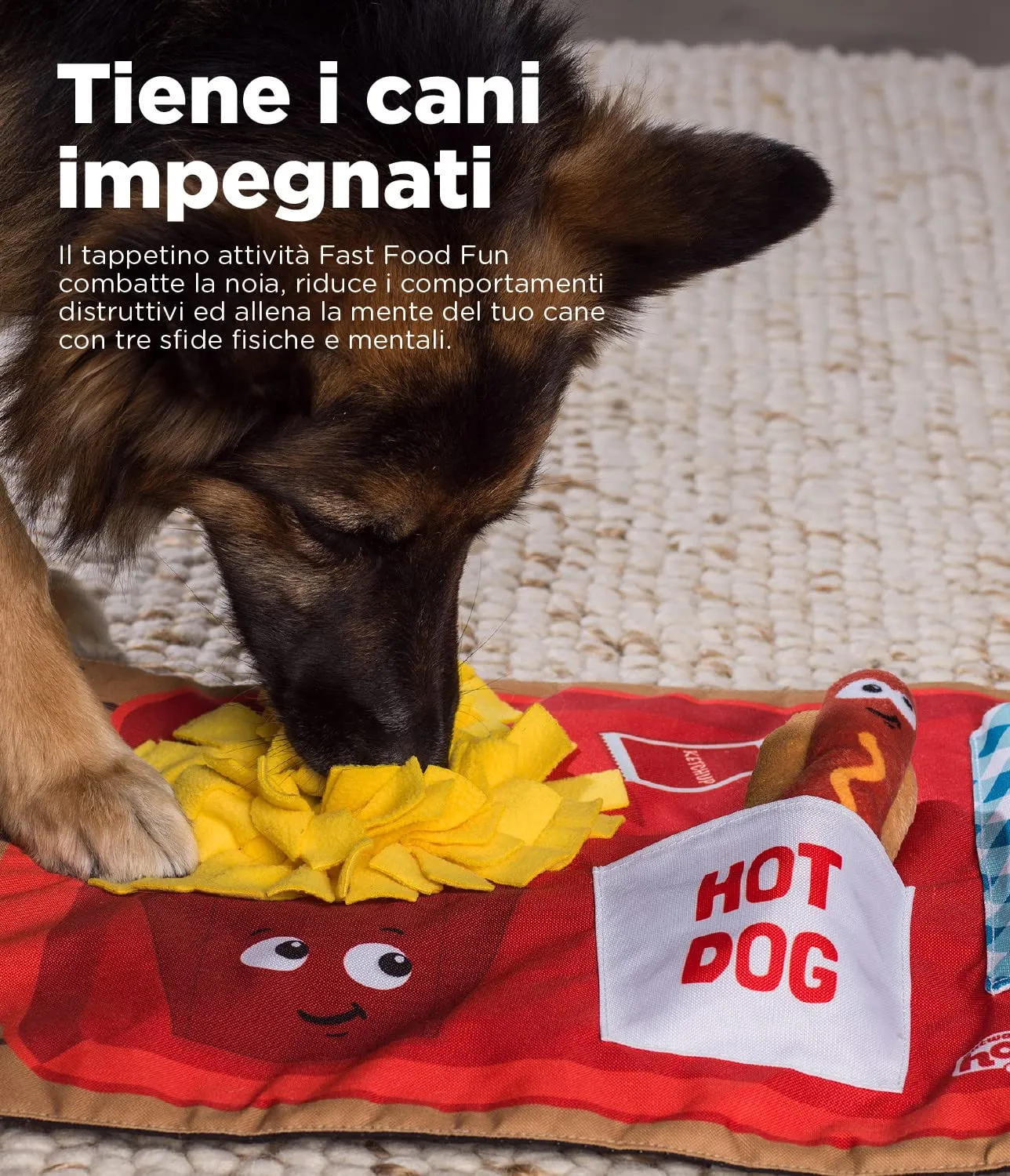Outward Hound Nina Ottosson Activity Matz Fast Food Fun Dog Puzzle Mat - immagine 3