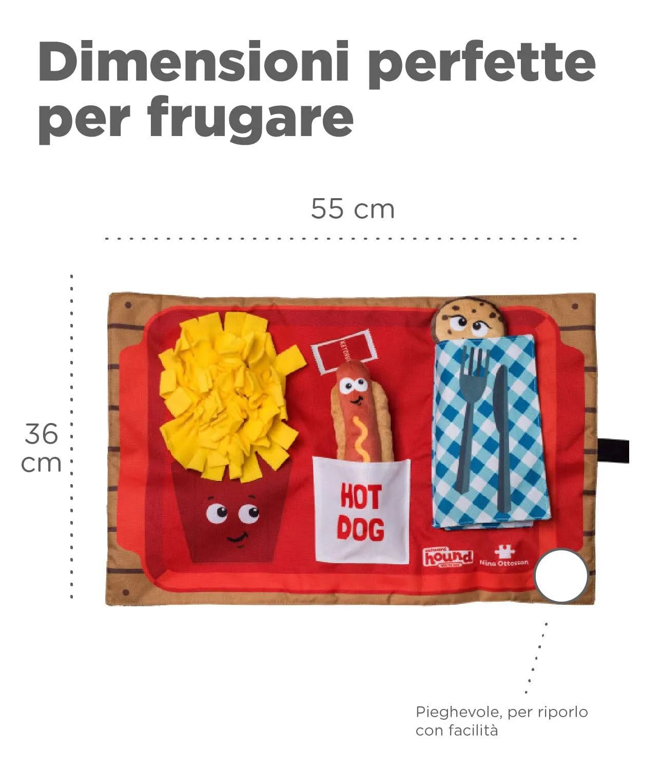 Outward Hound Nina Ottosson Activity Matz Fast Food Fun Dog Puzzle Mat - immagine 5