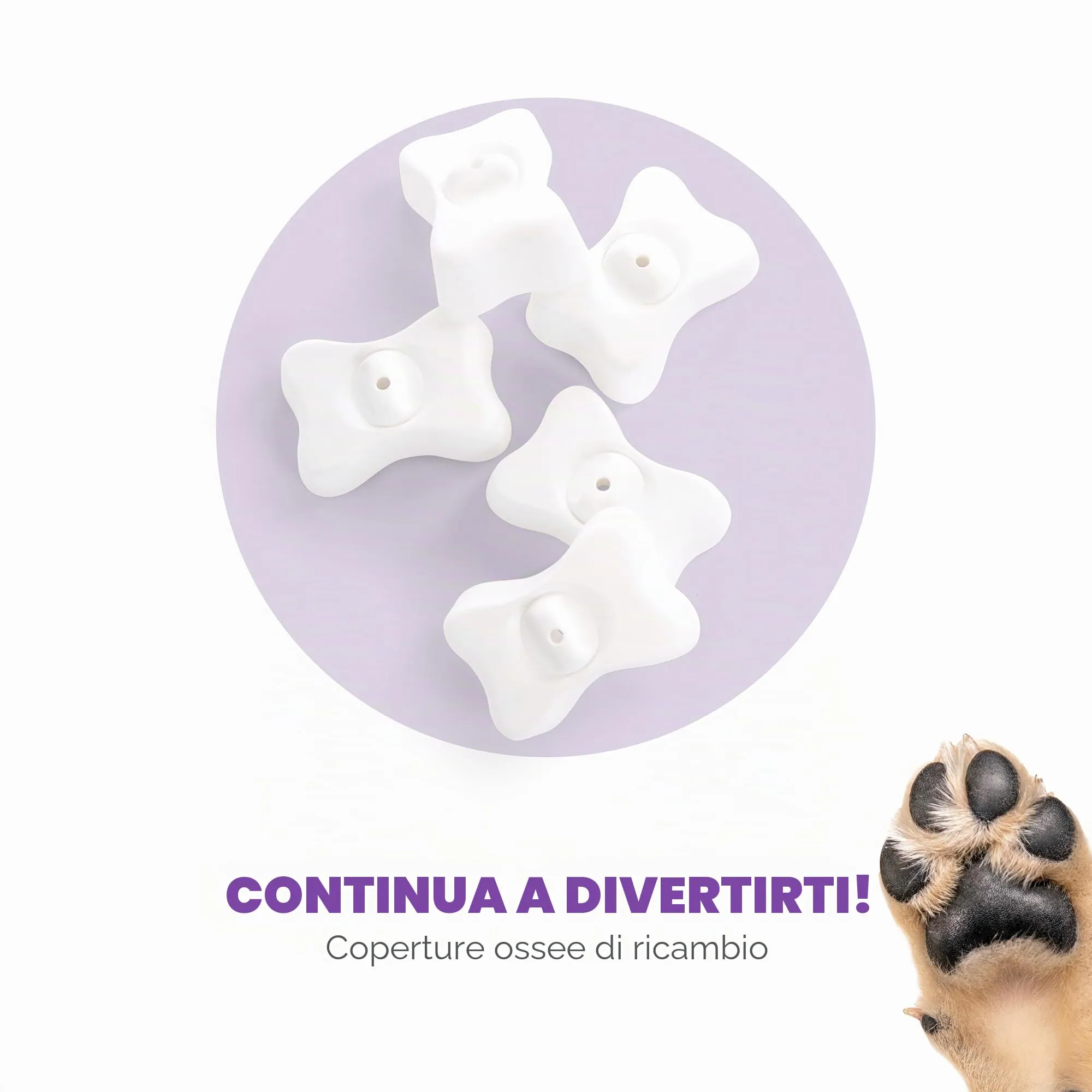 Outward Hound Nina Ottosson Ossi di ricambio per rompicapo per cani, 5 pezzi - immagine 2