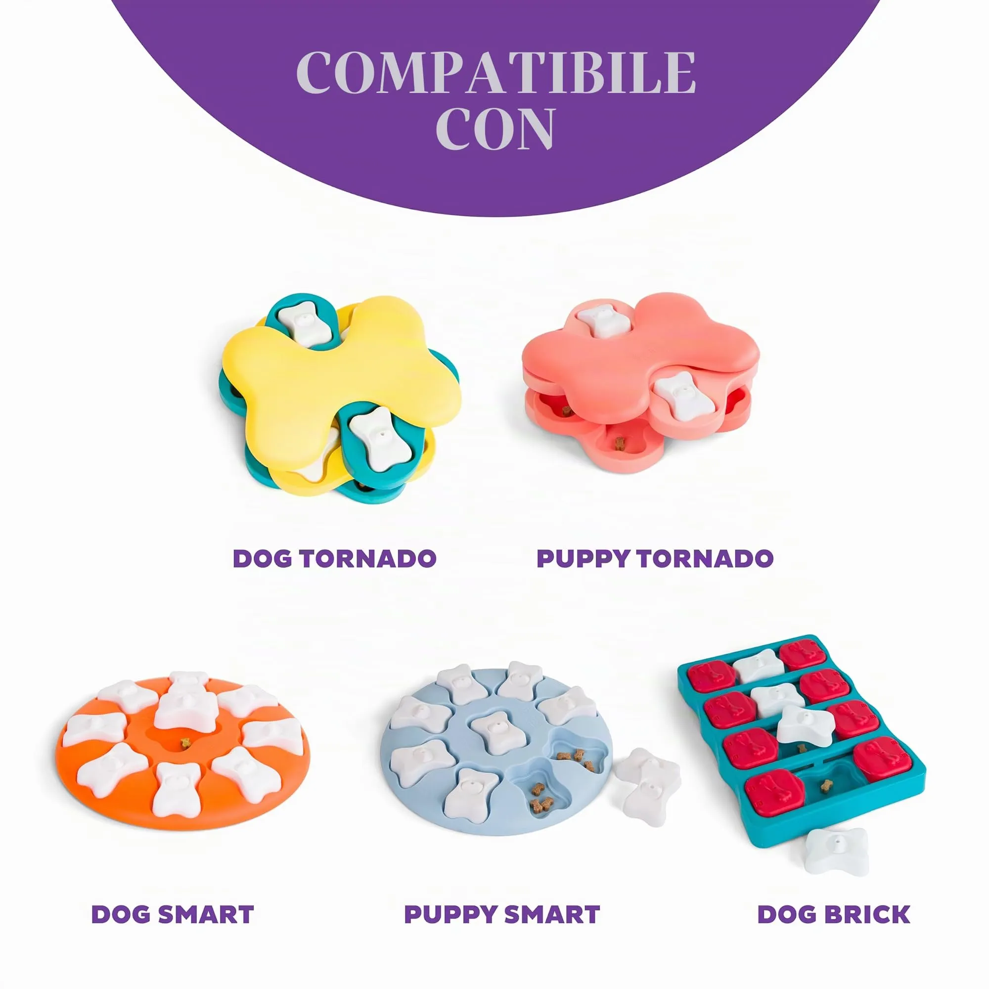 Outward Hound Nina Ottosson Ossi di ricambio per rompicapo per cani, 5 pezzi - immagine 3
