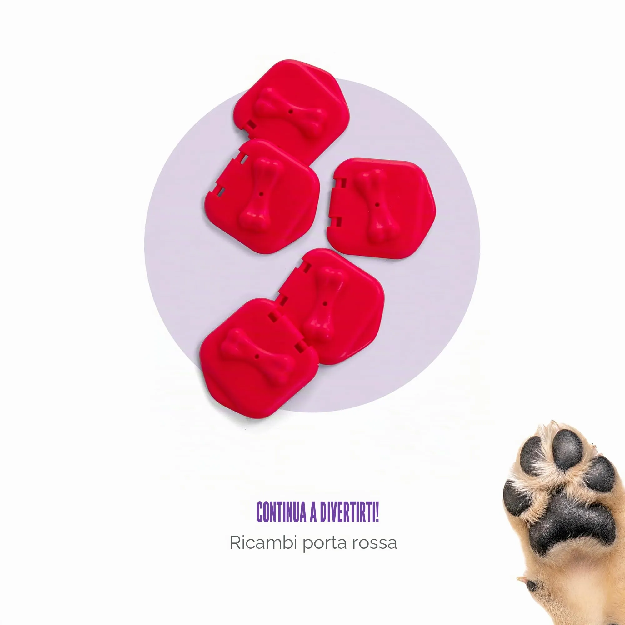 Outward Hound Nina Ottosson Sportellini di Ricambio per Dog Brick, 5 pezzi - immagine 3