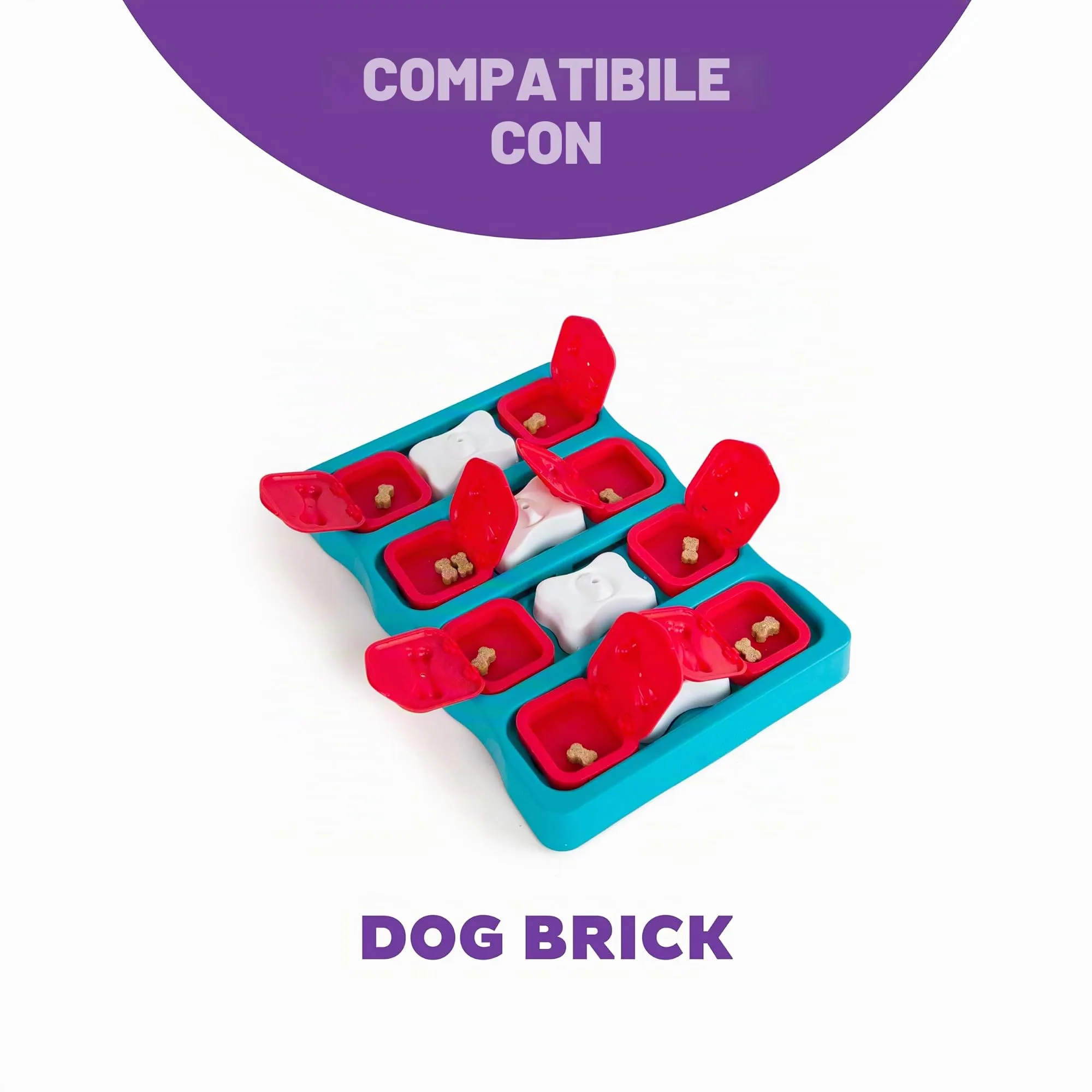 Outward Hound Nina Ottosson Sportellini di Ricambio per Dog Brick, 5 pezzi - immagine 4