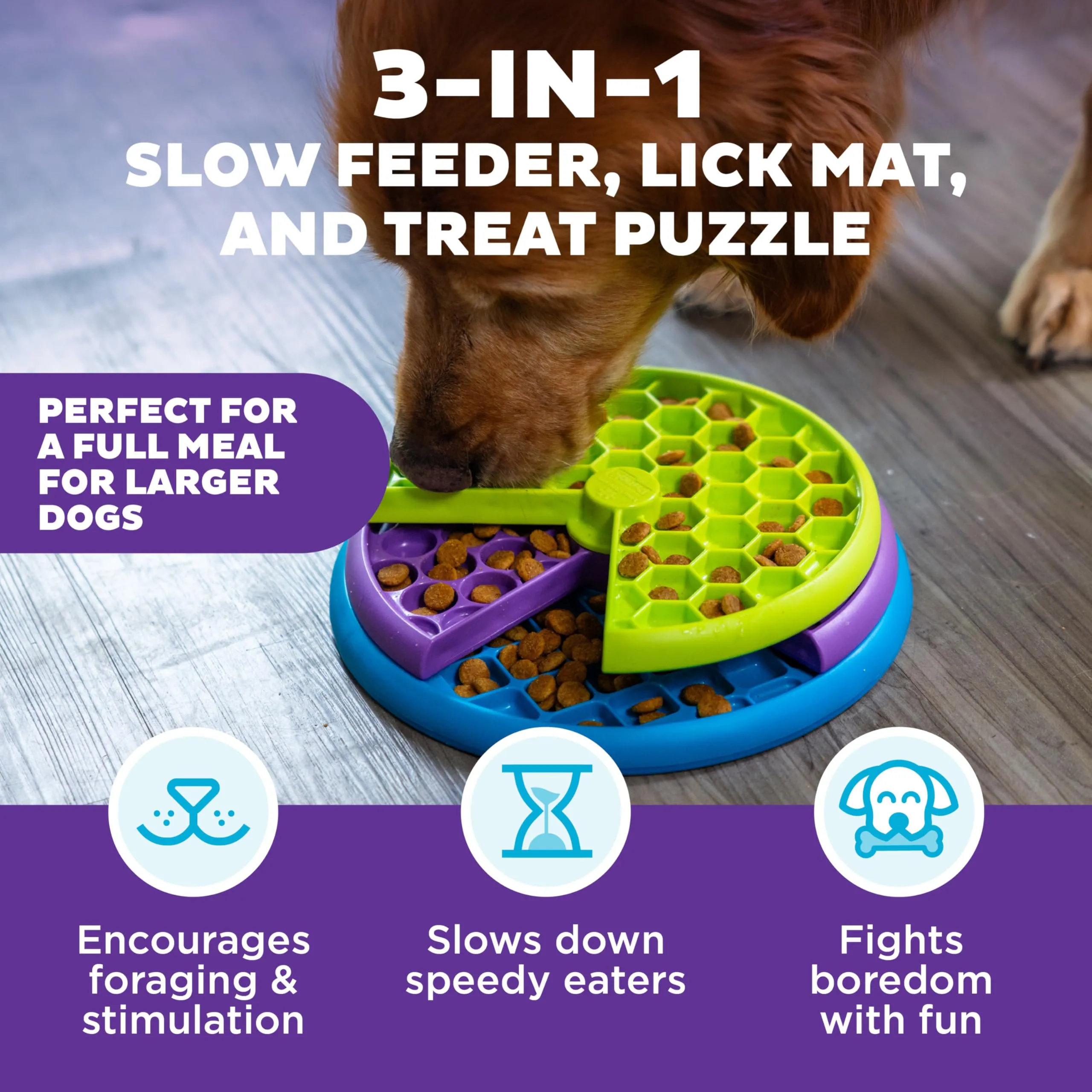 Outward Hound Nina Ottosson Lickin' Layers Rompicapo Interattivo e Ciotola Anti-ingozzamento per Cani - immagine 2