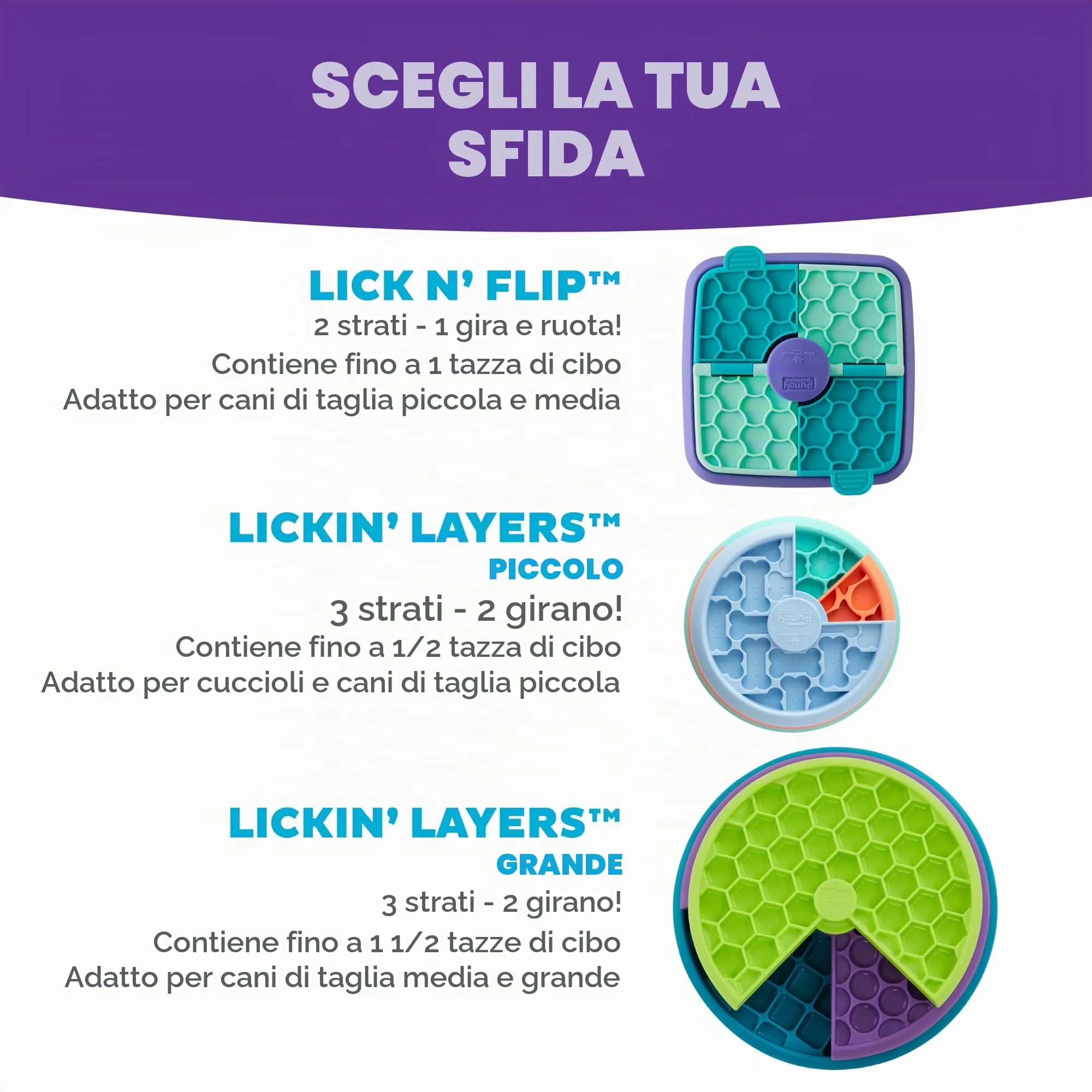 Outward Hound Nina Ottosson Lickin' Layers Rompicapo Interattivo e Ciotola Anti-ingozzamento per Cani - immagine 5