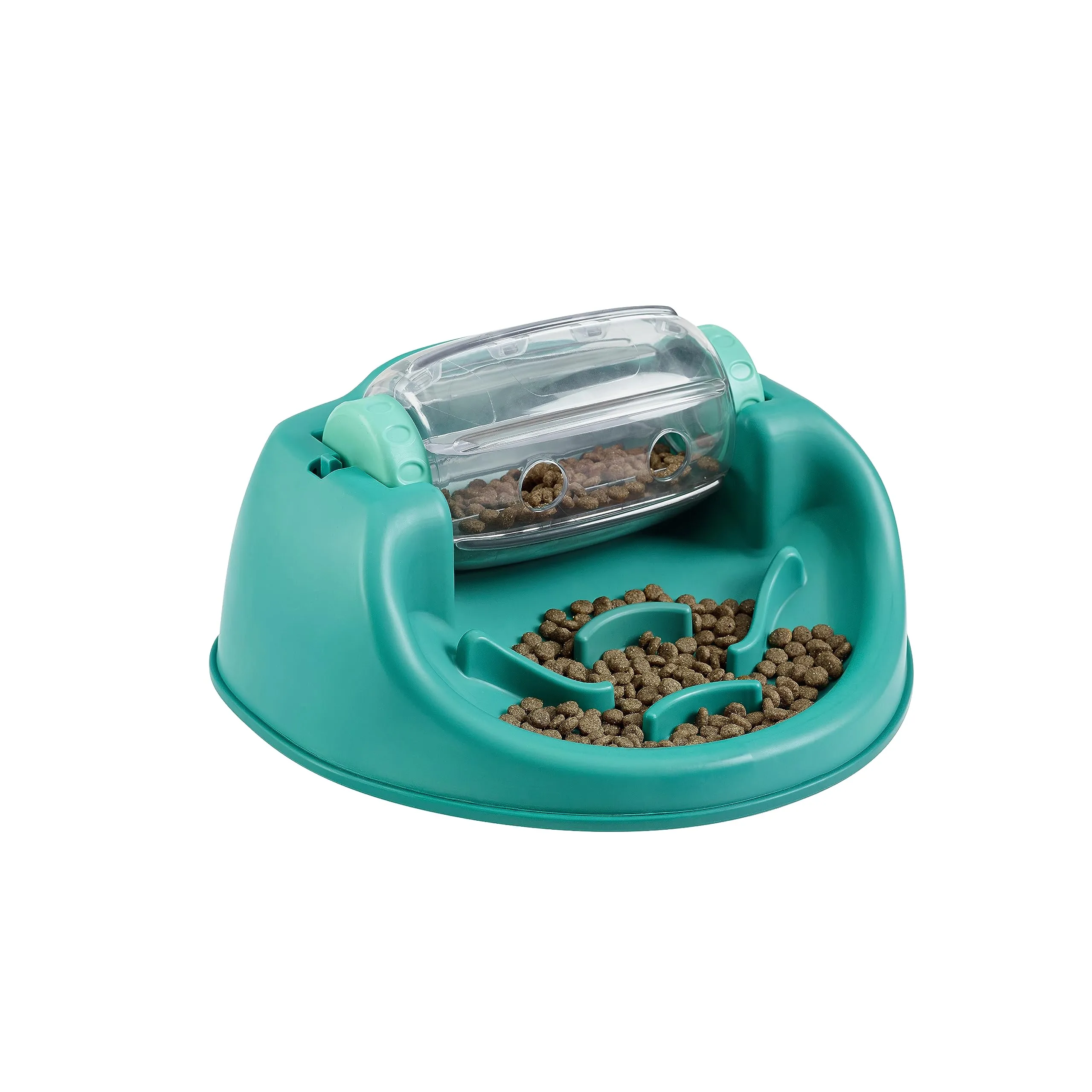 Outward Hound Nina Ottosson Spin N' Eat Dog Food Puzzle Feeder, Green - immagine 1
