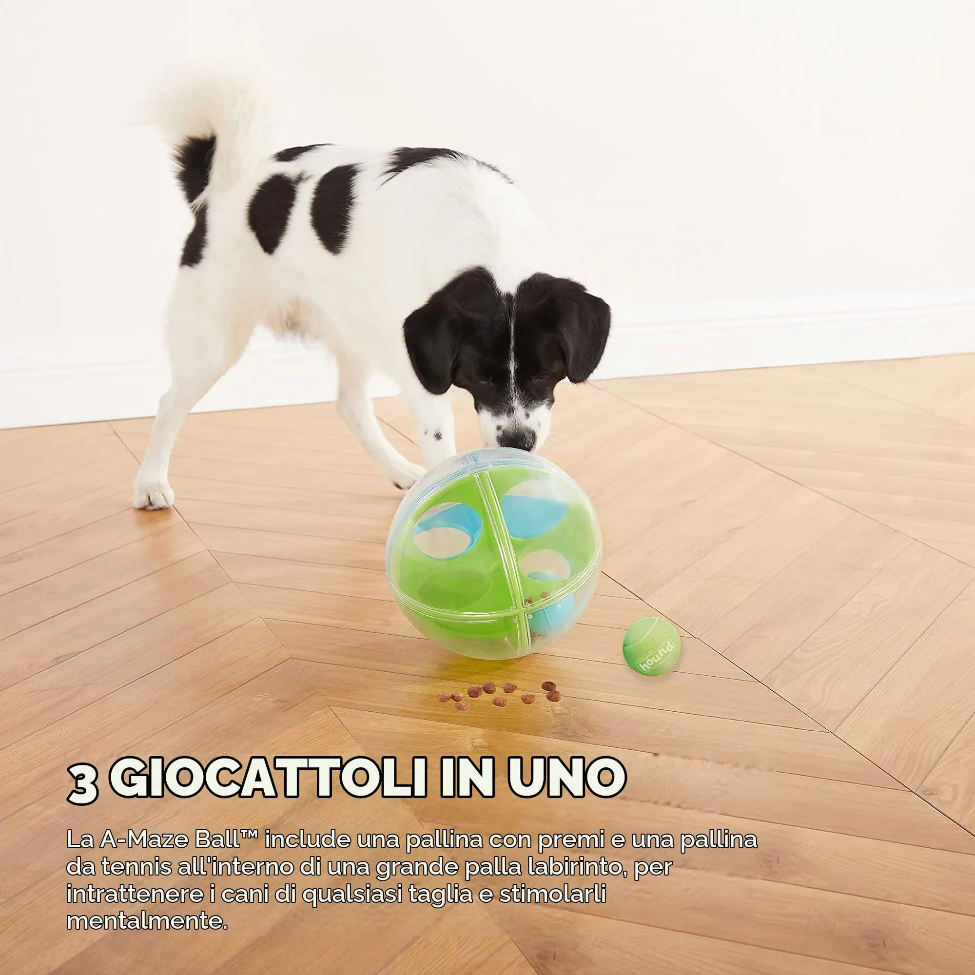 Outward Hound Nina Ottosson A-Maze Ball Green Level 2 Intermediate - immagine 2
