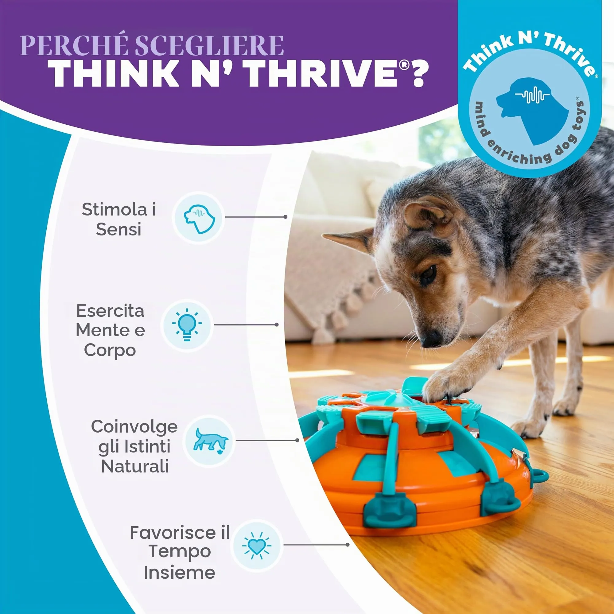 Outward Hound by Nina Ottosson Tower of Treats Dog Puzzle, Level 4 Expert, Orange - immagine 6