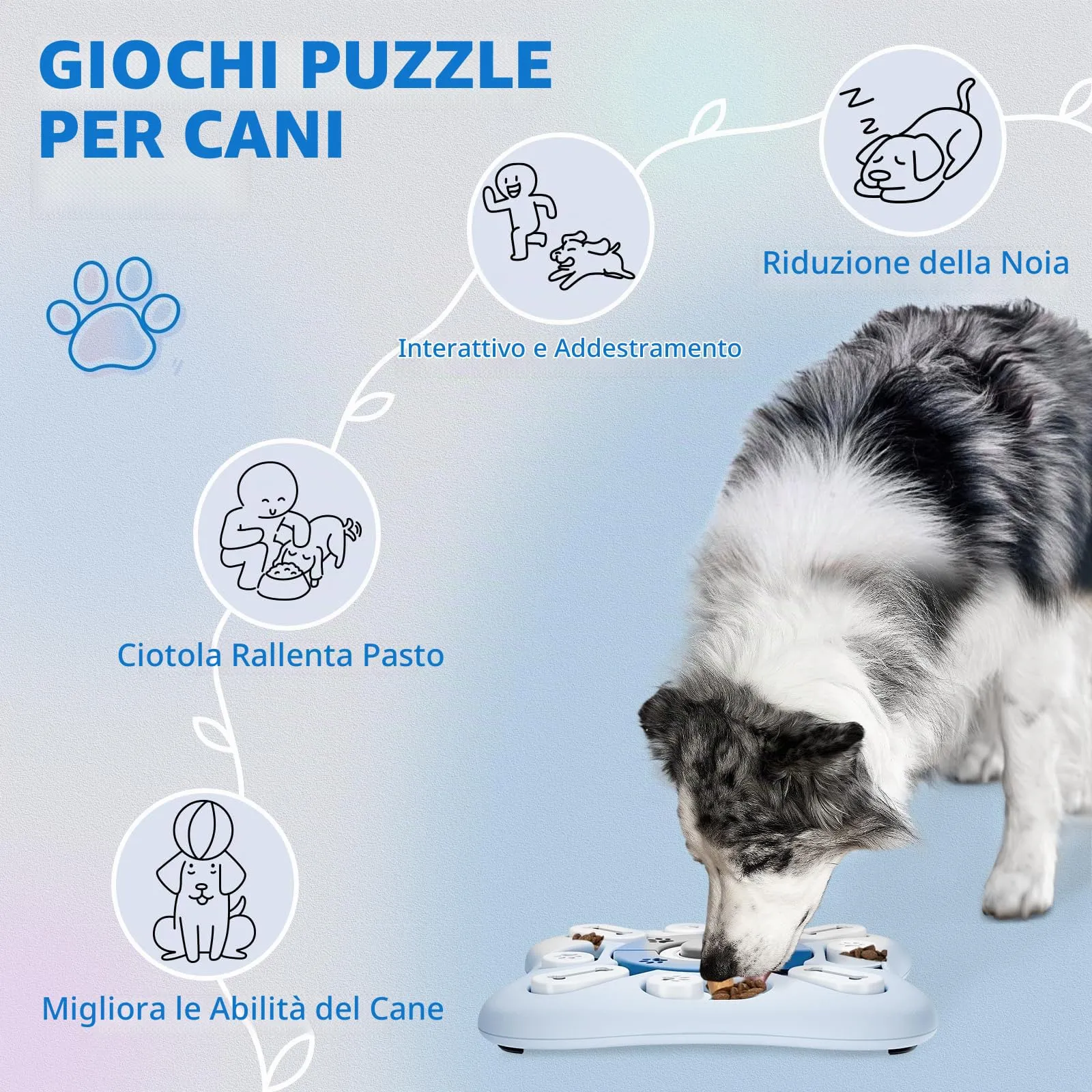 TRIGRAND Gioco Interattivo Puzzle per Cani di Piccola Taglia, Bianco - immagine 2