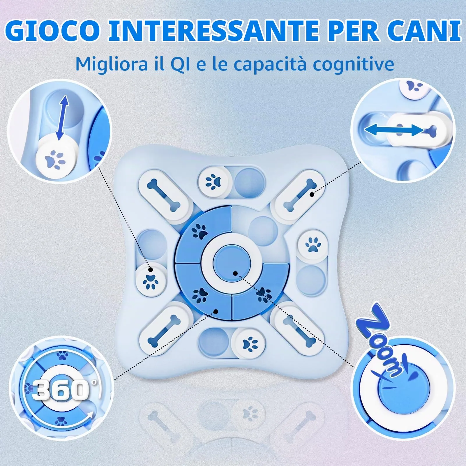 TRIGRAND Gioco Interattivo Puzzle per Cani di Piccola Taglia, Bianco - immagine 3