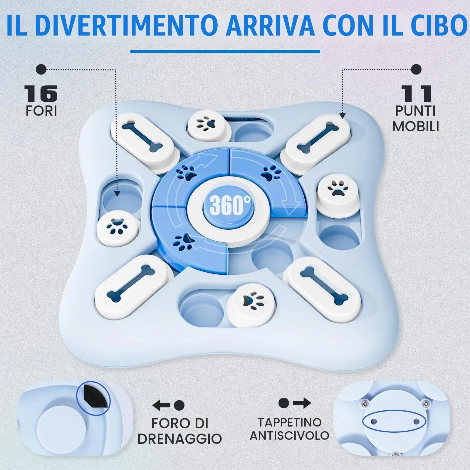 TRIGRAND Gioco Interattivo Puzzle per Cani di Piccola Taglia, Bianco - immagine 4