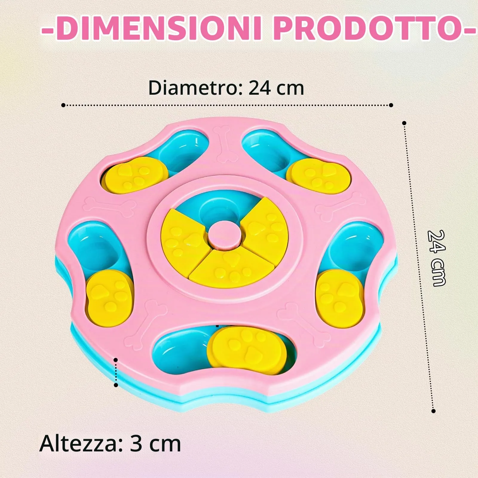 TRIGRAND Giocattolo Interattivo per Cani, Puzzle per Addestramento del QI e Snack, Giallo - immagine 6
