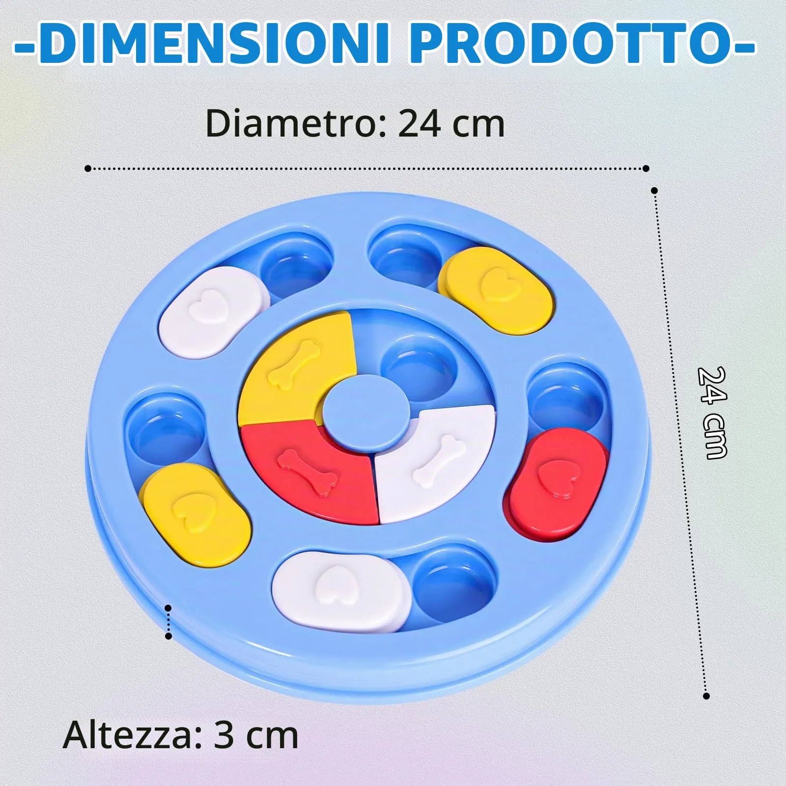 TRIGRAND Giocattolo Interattivo Puzzle per Cani e Cuccioli, Addestramento QI e Slow Feeder, Azzurro Cielo - immagine 6