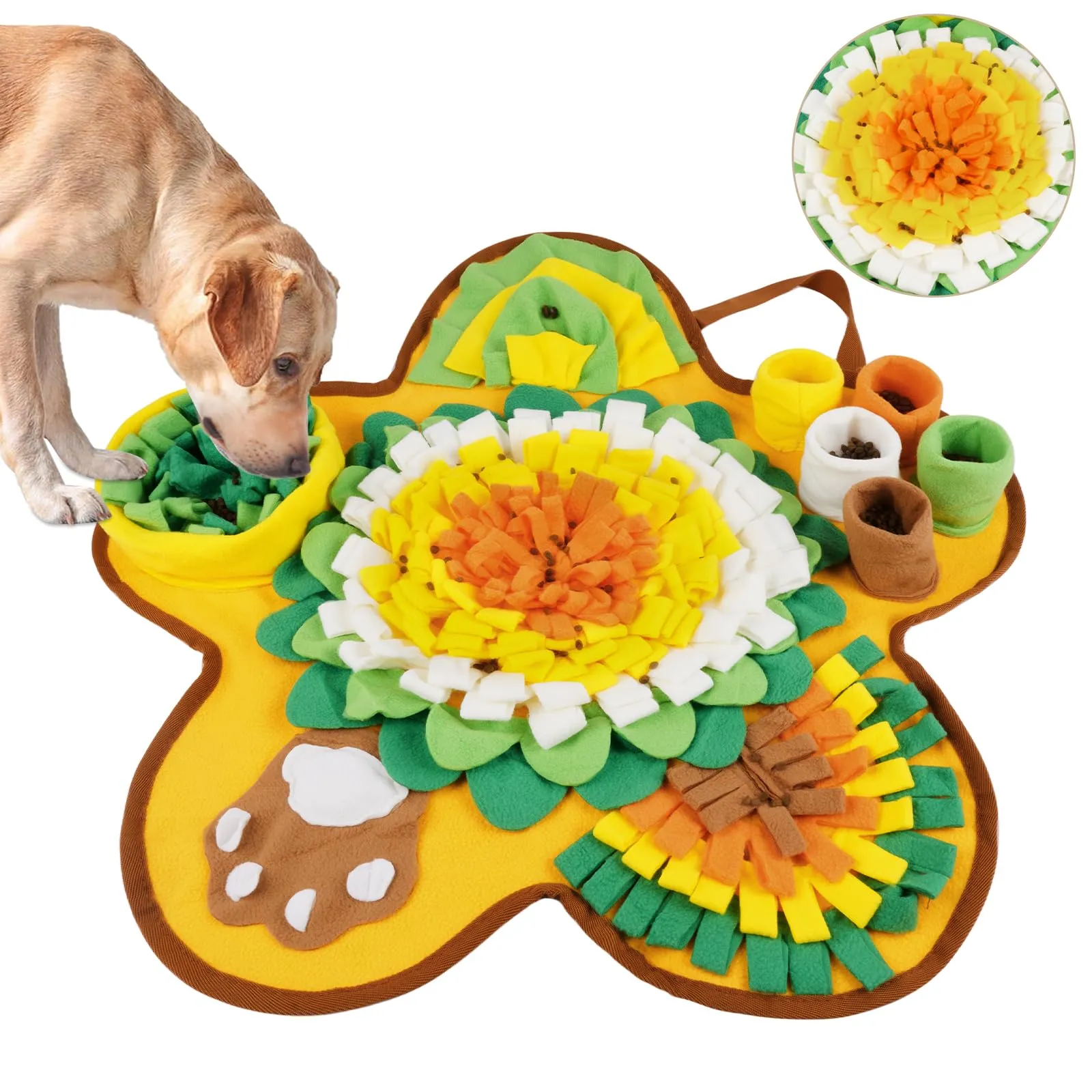 OSDUE Tappeto Olfattivo per Cani, 55cm, Tappetino Puzzle di Snuffle Lavabile e Antiscivolo per Addestramento e Attivazione Mentale - immagine 1