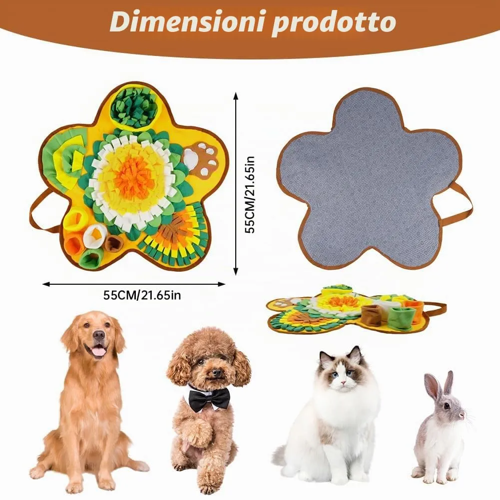 OSDUE Tappeto Olfattivo per Cani, 55cm, Tappetino Puzzle di Snuffle Lavabile e Antiscivolo per Addestramento e Attivazione Mentale - immagine 2