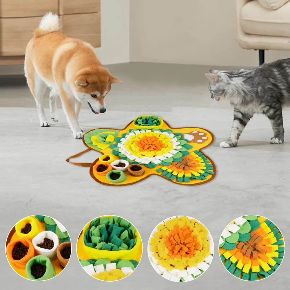 OSDUE Tappeto Olfattivo per Cani, 55cm, Tappetino Puzzle di Snuffle Lavabile e Antiscivolo per Addestramento e Attivazione Mentale - immagine 3